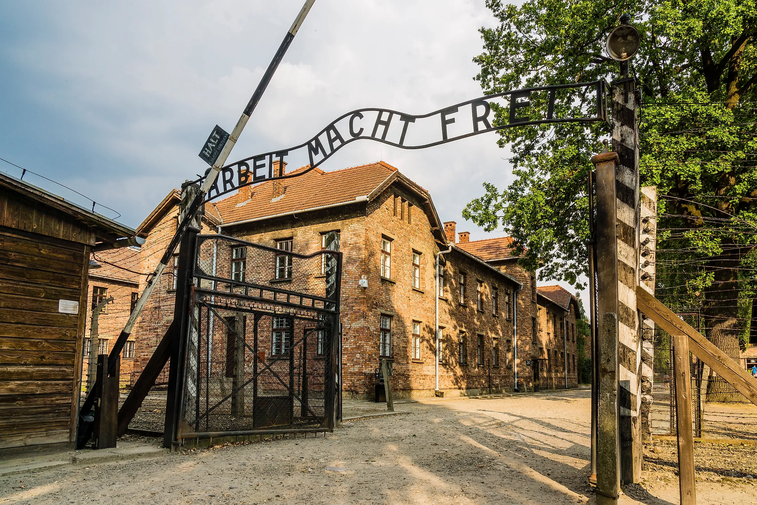 Main door, Auschwitz I concentration camp, 