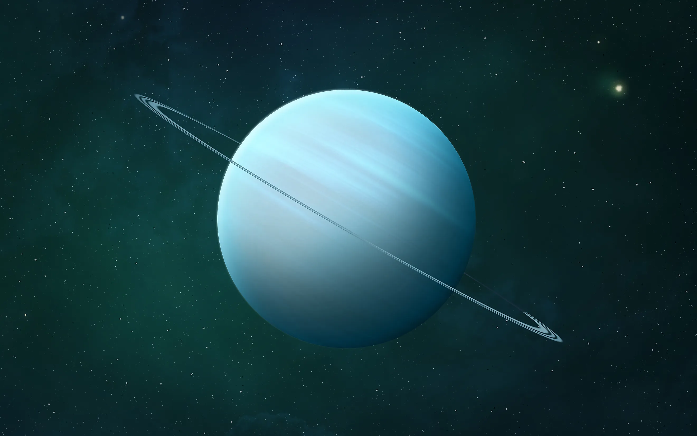 View of Uranus in space.