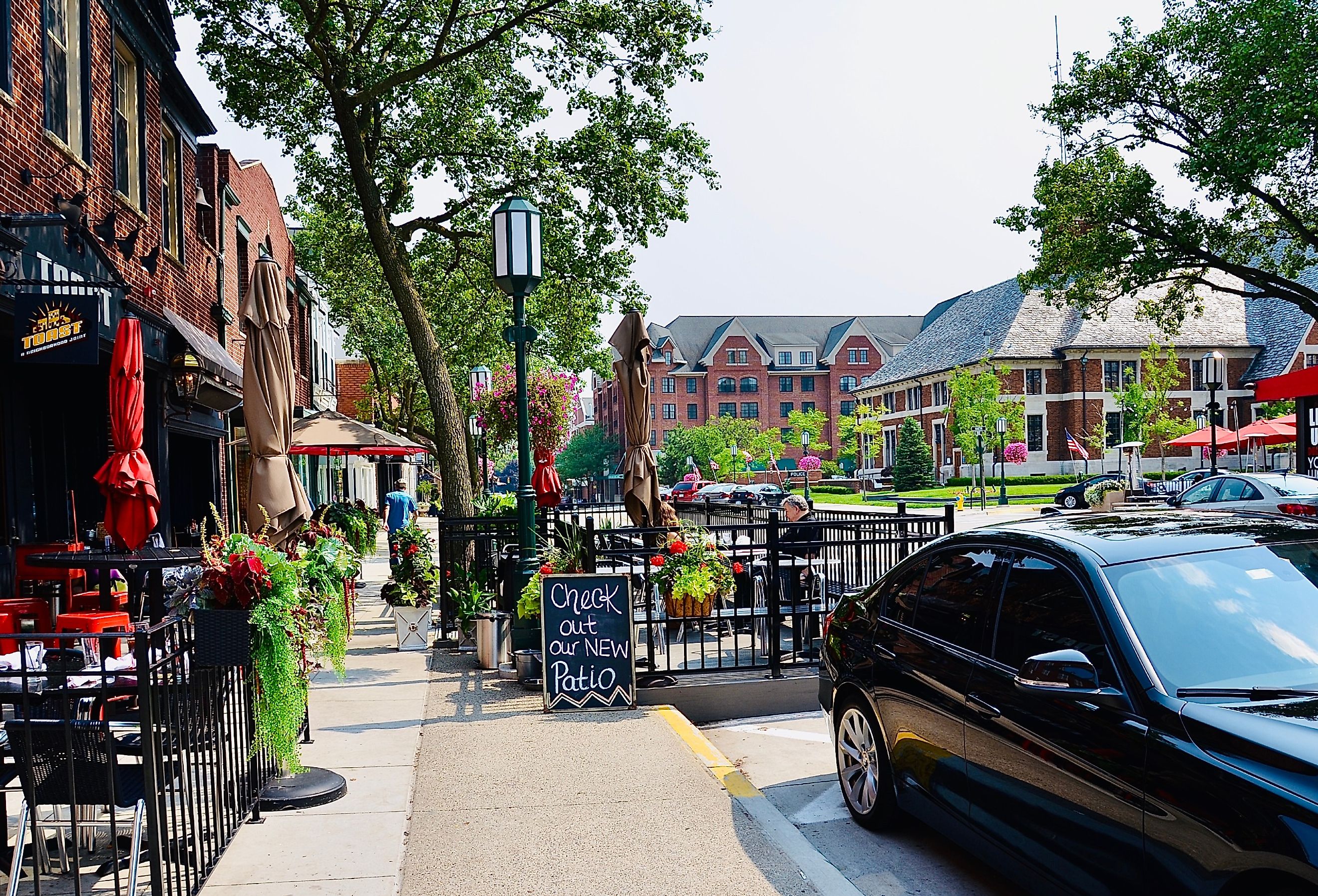 Beautiful cityscape of Birmingham, on the north side of Metro Detroit, during a holiday weekend in the summer. Image credit PQK via Shutterstock