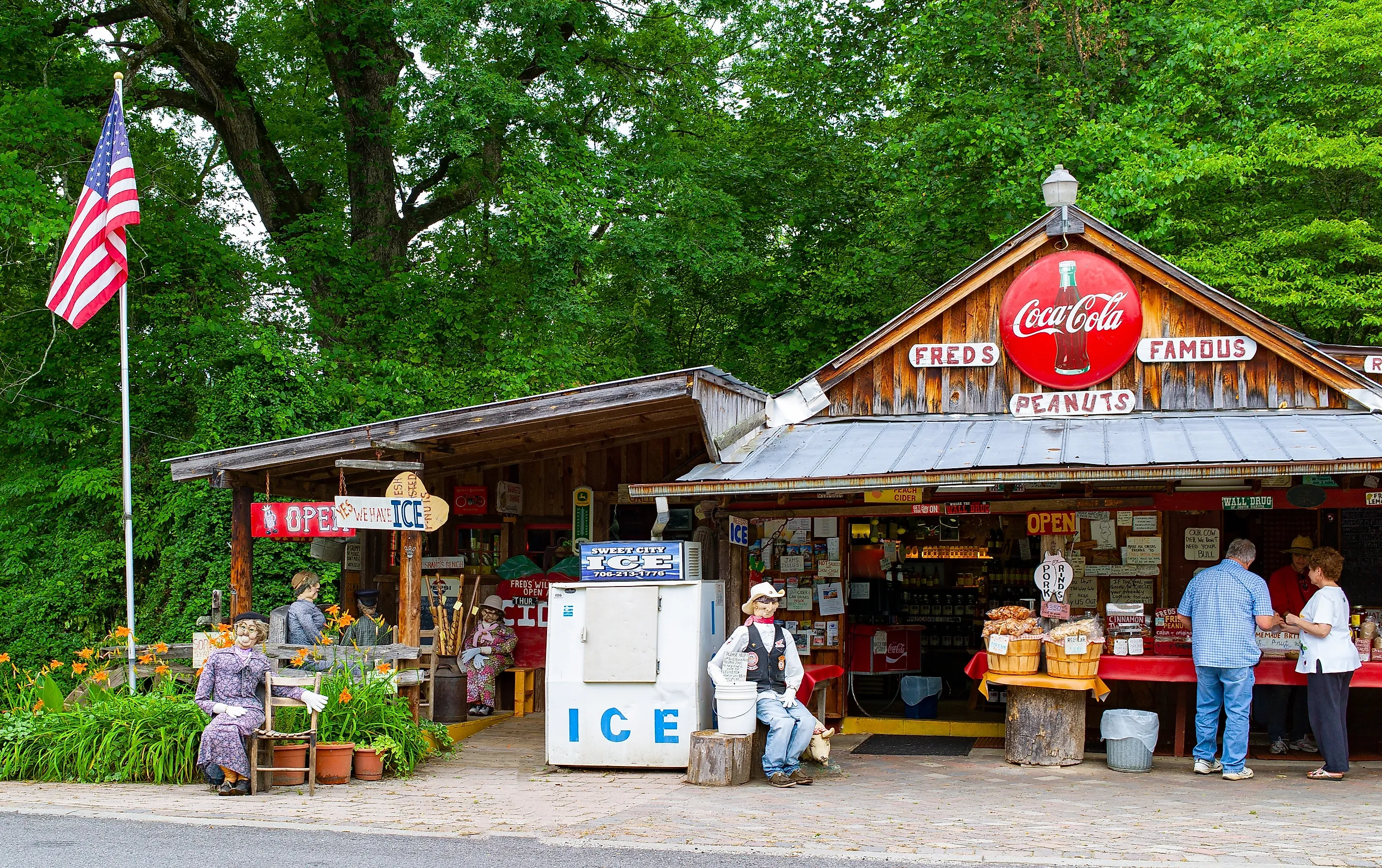 red's Famous Peanuts and Country store in Helen Georgia Editorial credit: Wayne Robinson / Shutterstock.com