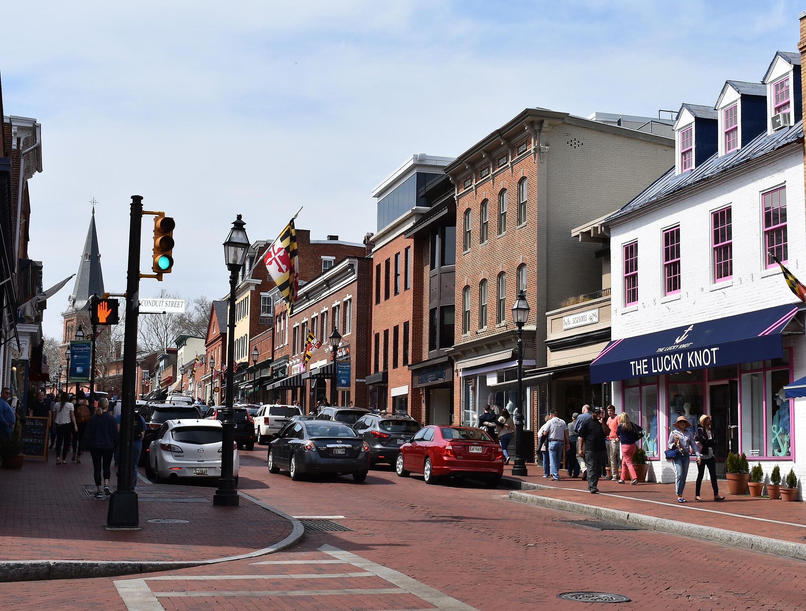 streets of historic downtown Annapolis, the state capital of Maryland