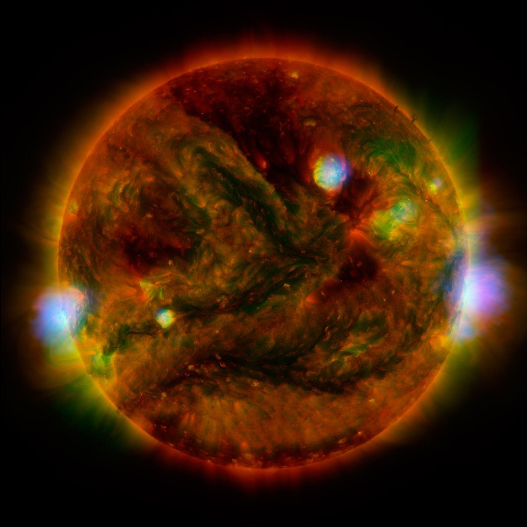 X-ray image of the sun. Image credit: NASA