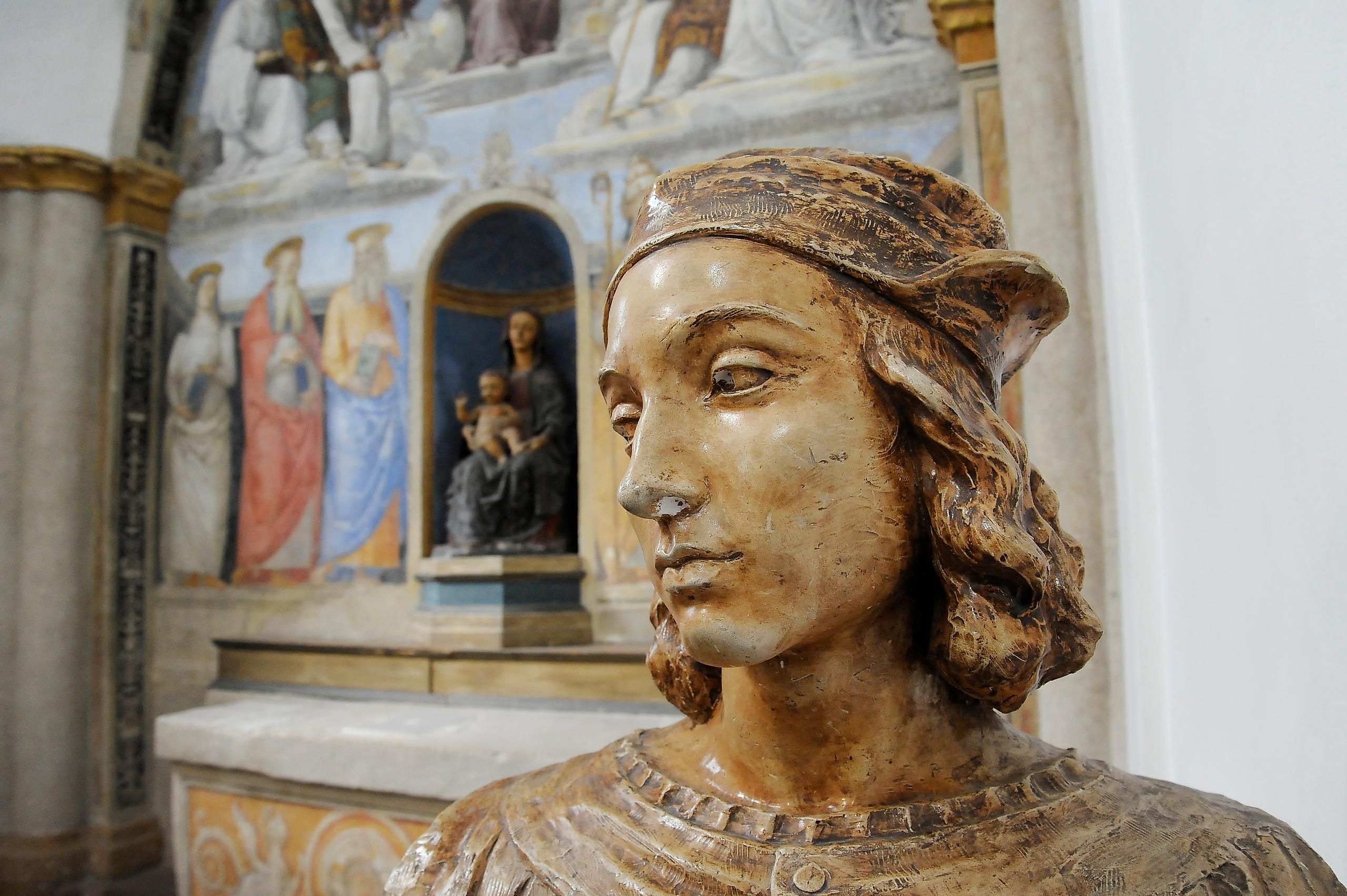 Bust of Raffaello Sanzio, known as Raphael.