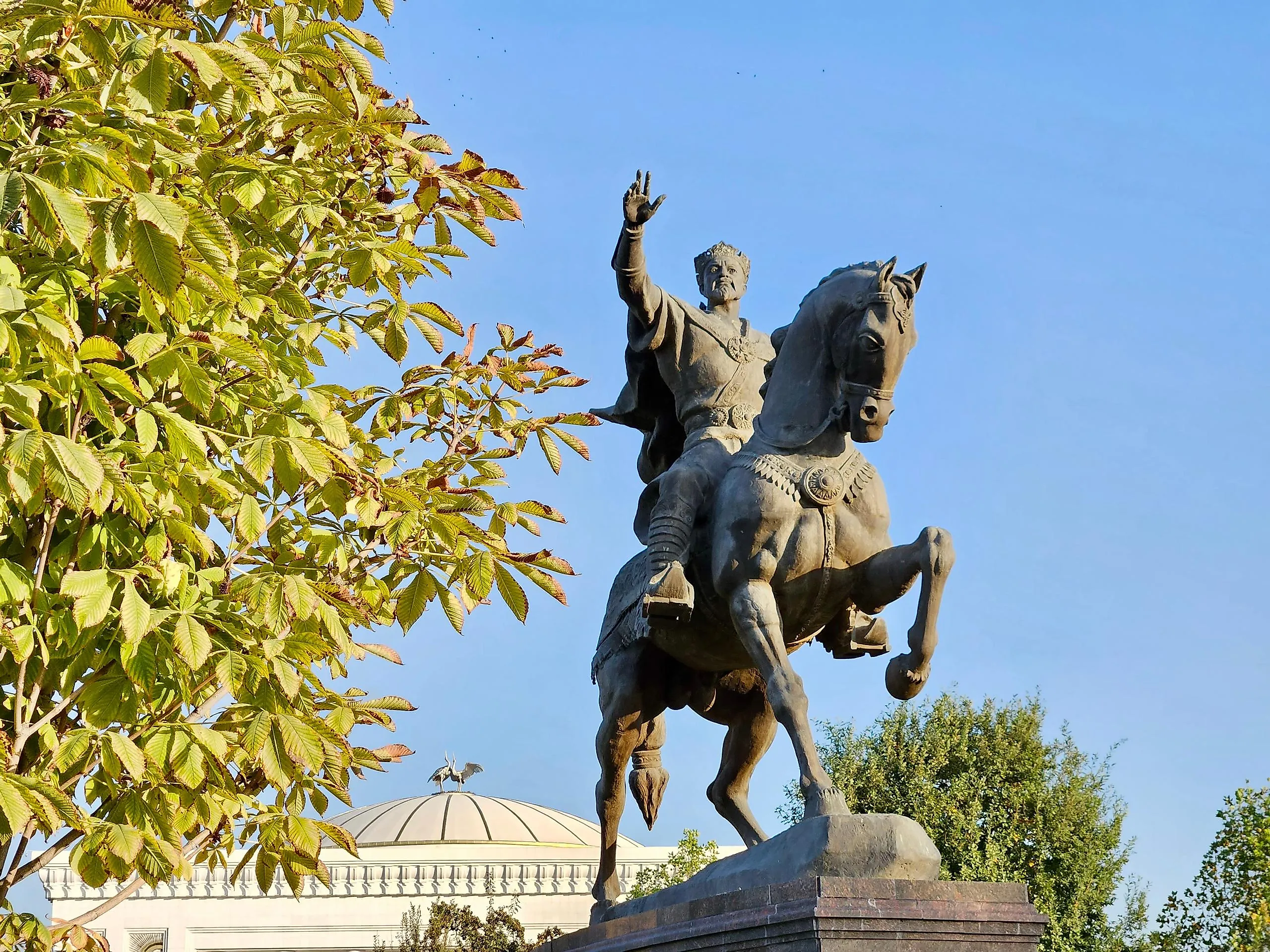 Amir Timur or Tamerlane monument in Samarkand, Uzbekistan