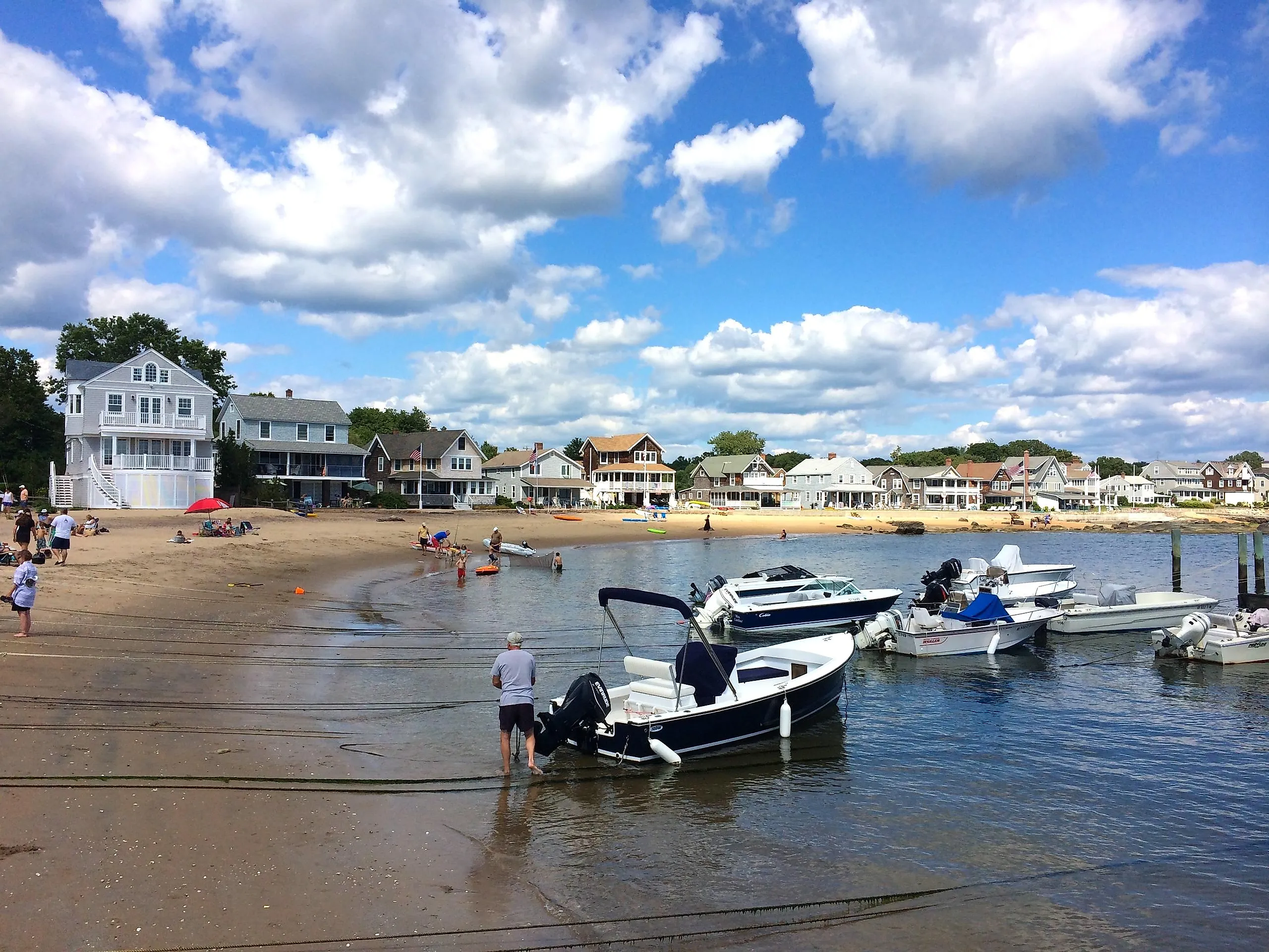 the beach in Madison, Connecticut.