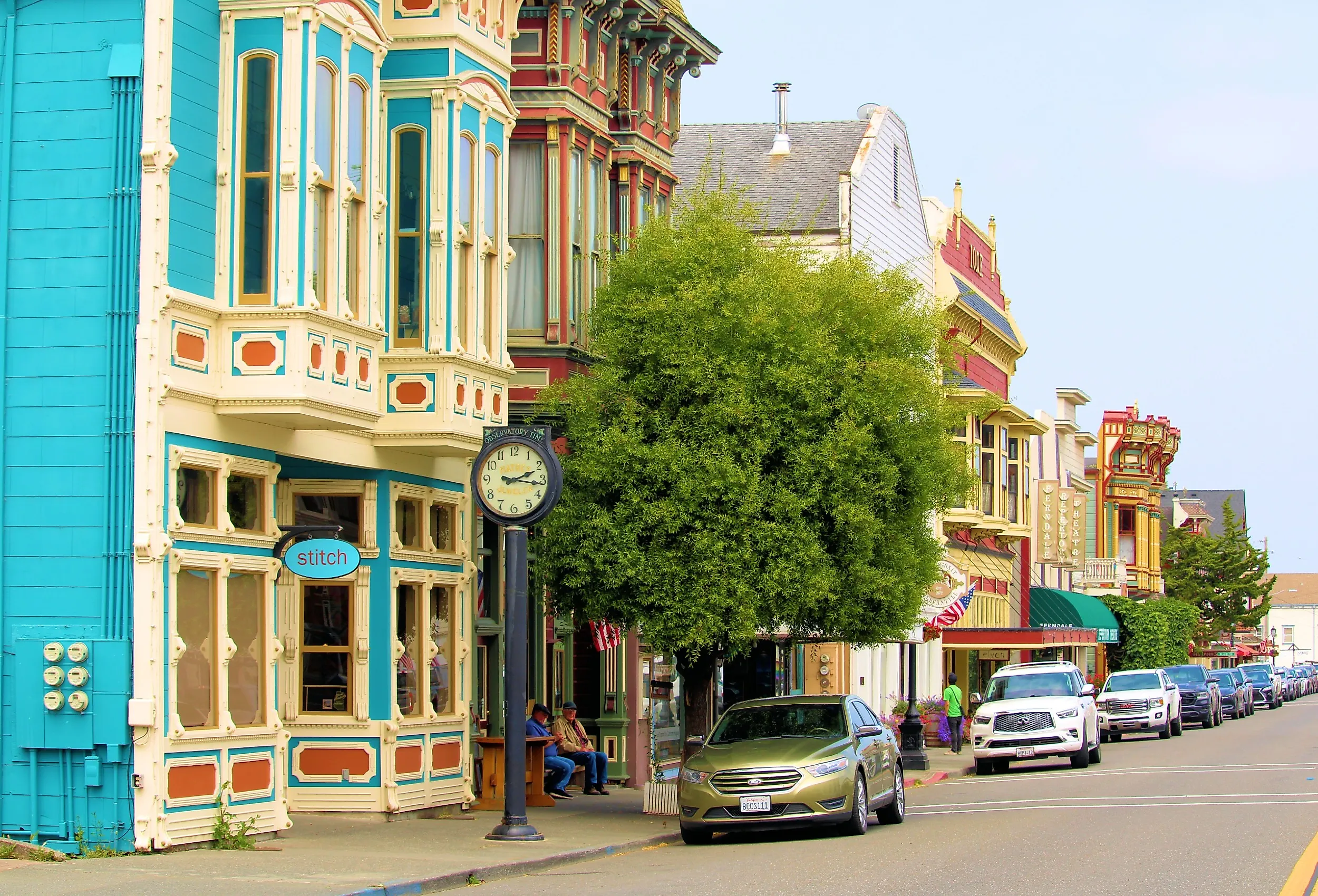Vintage buildings and people in Ferndale, California. Image credit photojohn830 via Shutterstock
