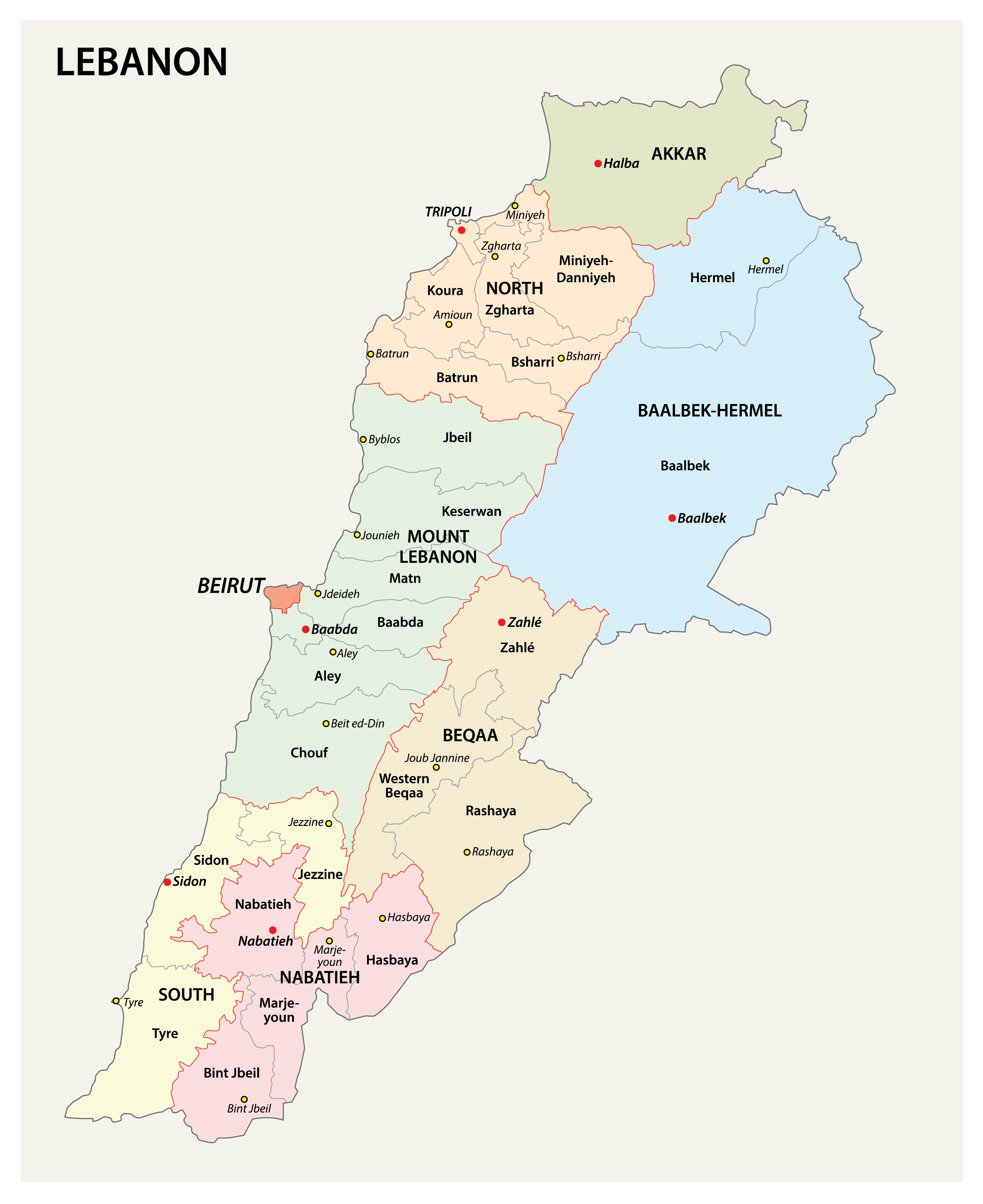 Lebanon Maps Facts World Atlas