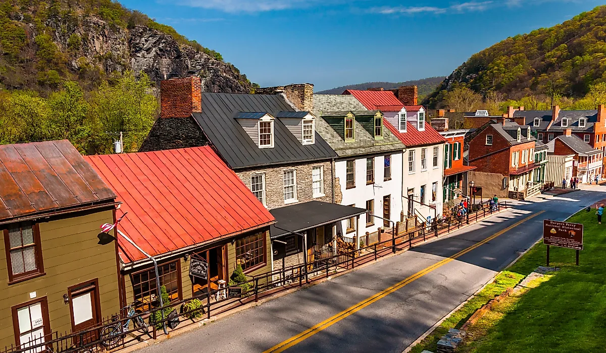 High Street in Harper's Ferry, West Virginia.