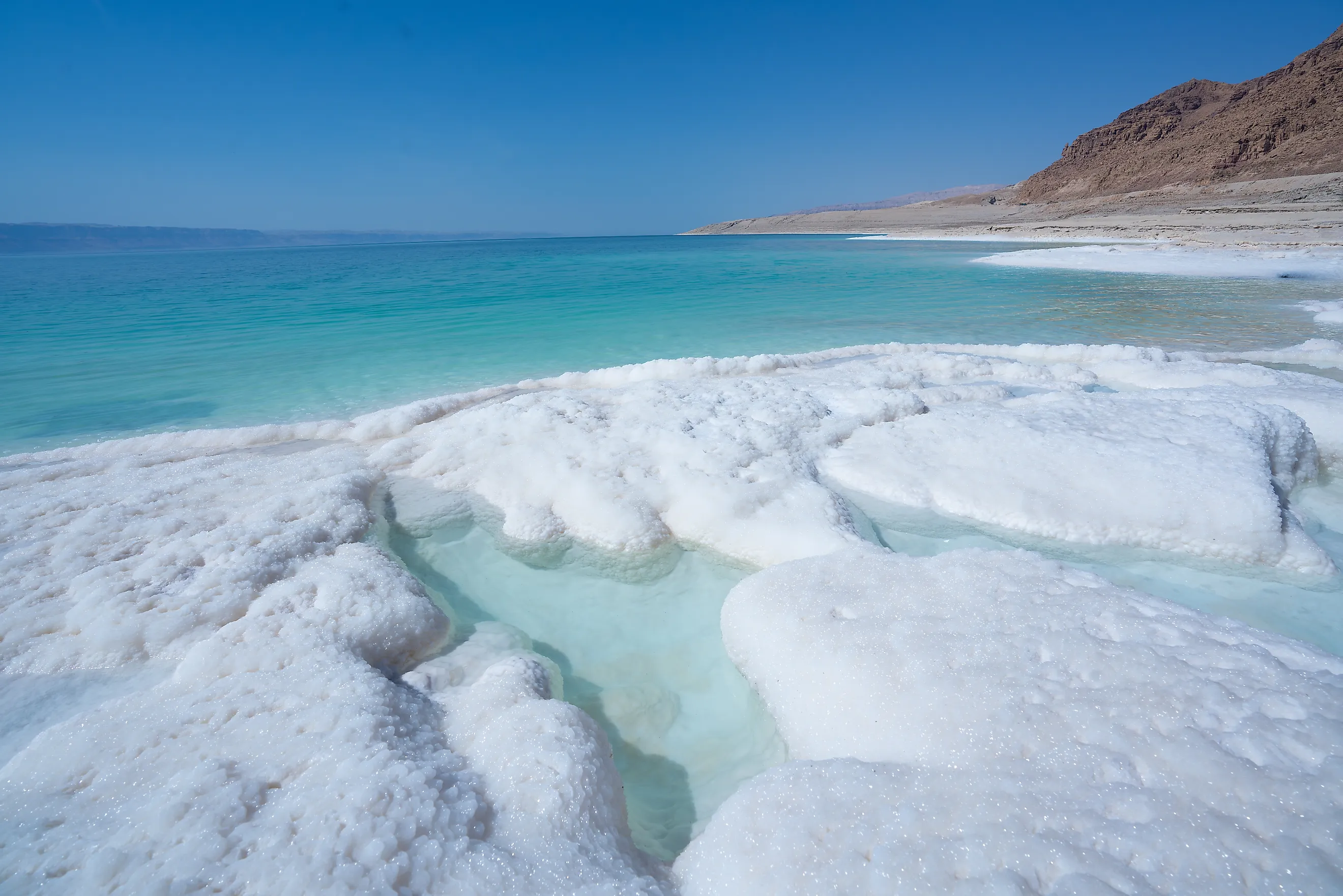 Beautiful view at Salt beach, Dead sea. 