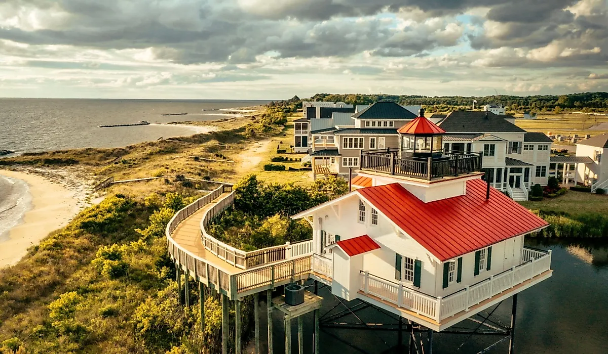 Bay Creek in Cape Charles, Virginia. Editorial credit: Shutterstock.com