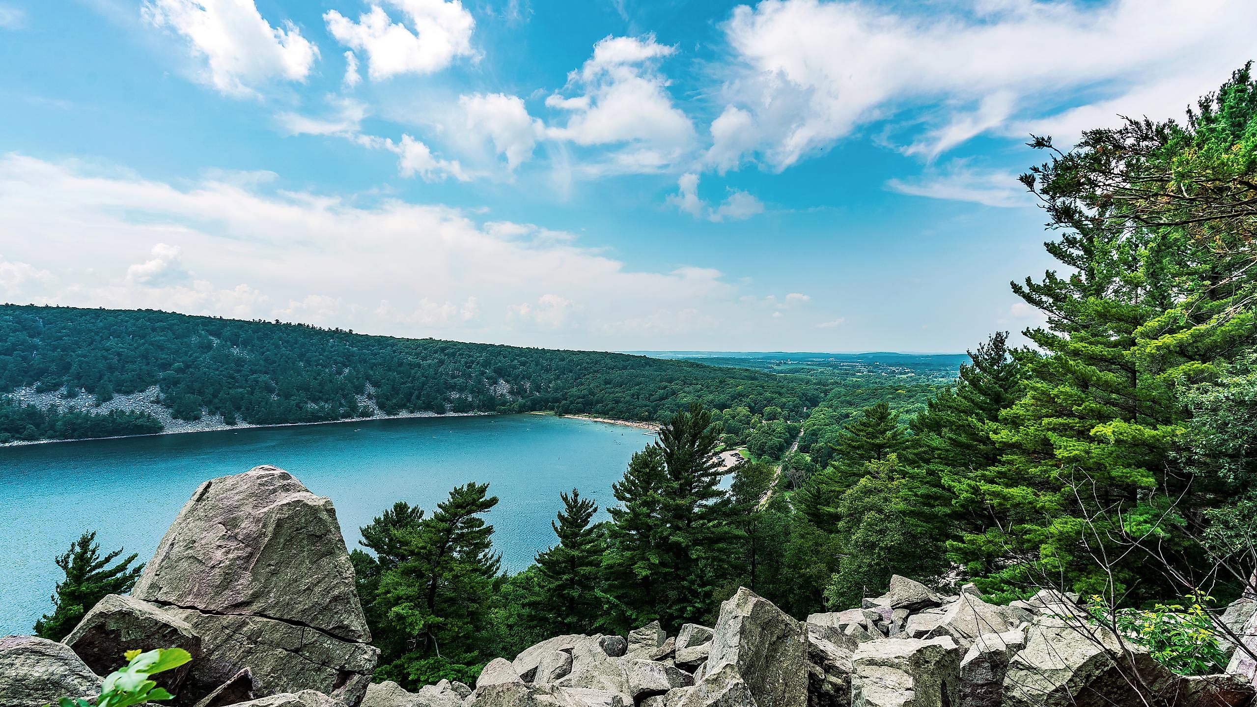 East Bluff trail in Devil's Lake State Park near Baraboo, Wisconsin.