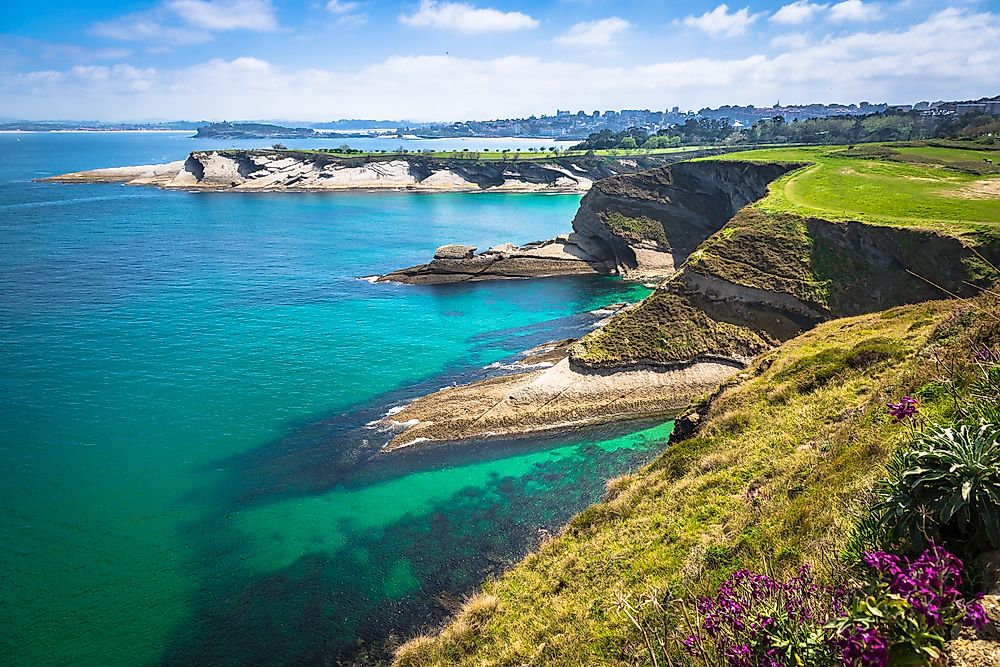 Much of the Santander Coast, in Spain, is considered to be an example of a "raised beach".