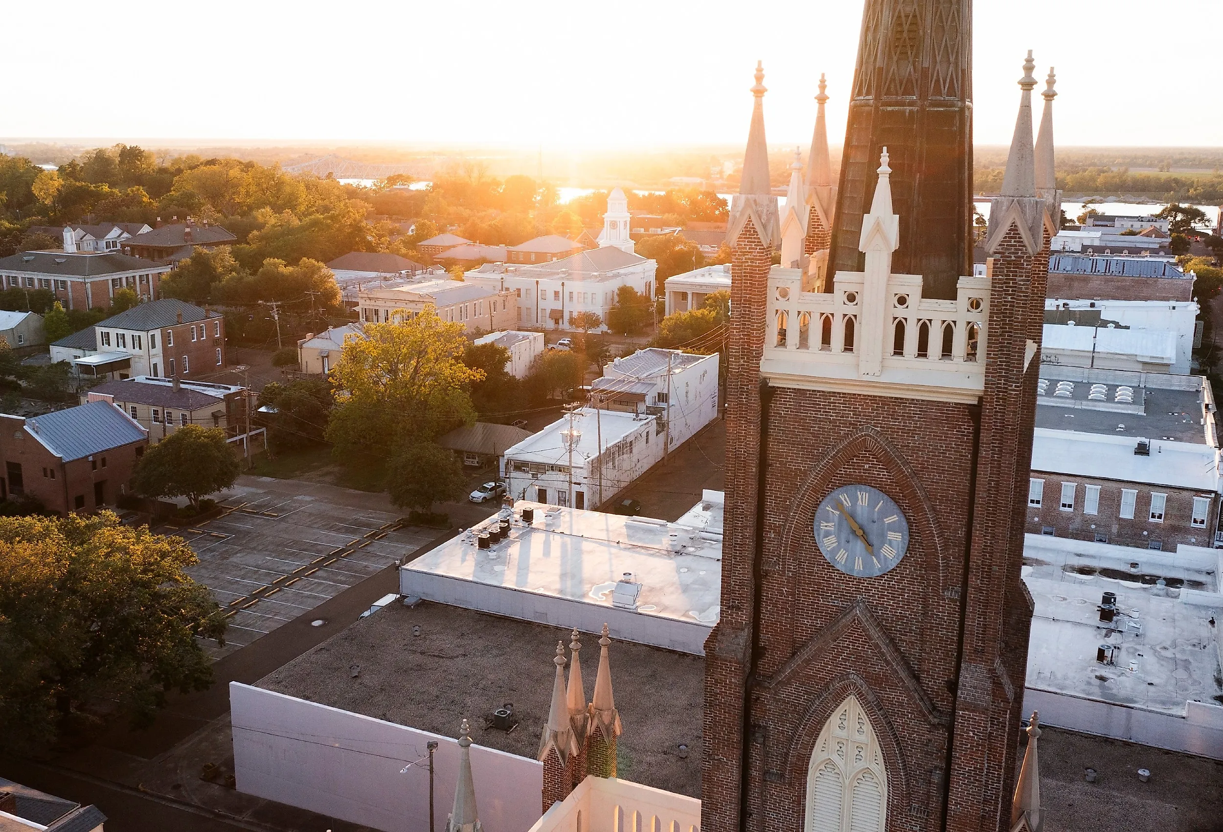 Overlooking downtown Natchez, Mississippi. Image credit Matt Gush via Shutterstock