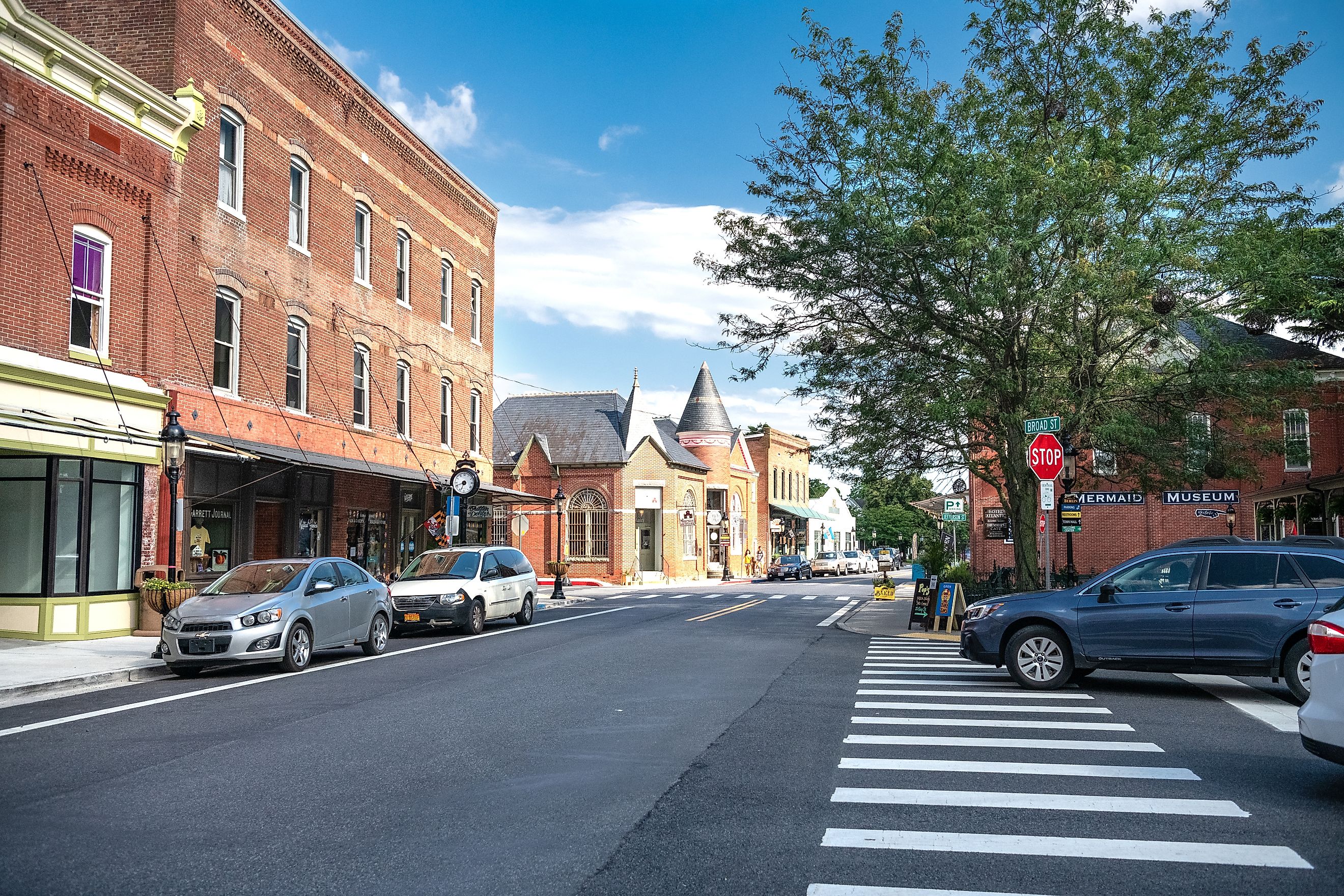 Historic downtown Berlin in Maryland