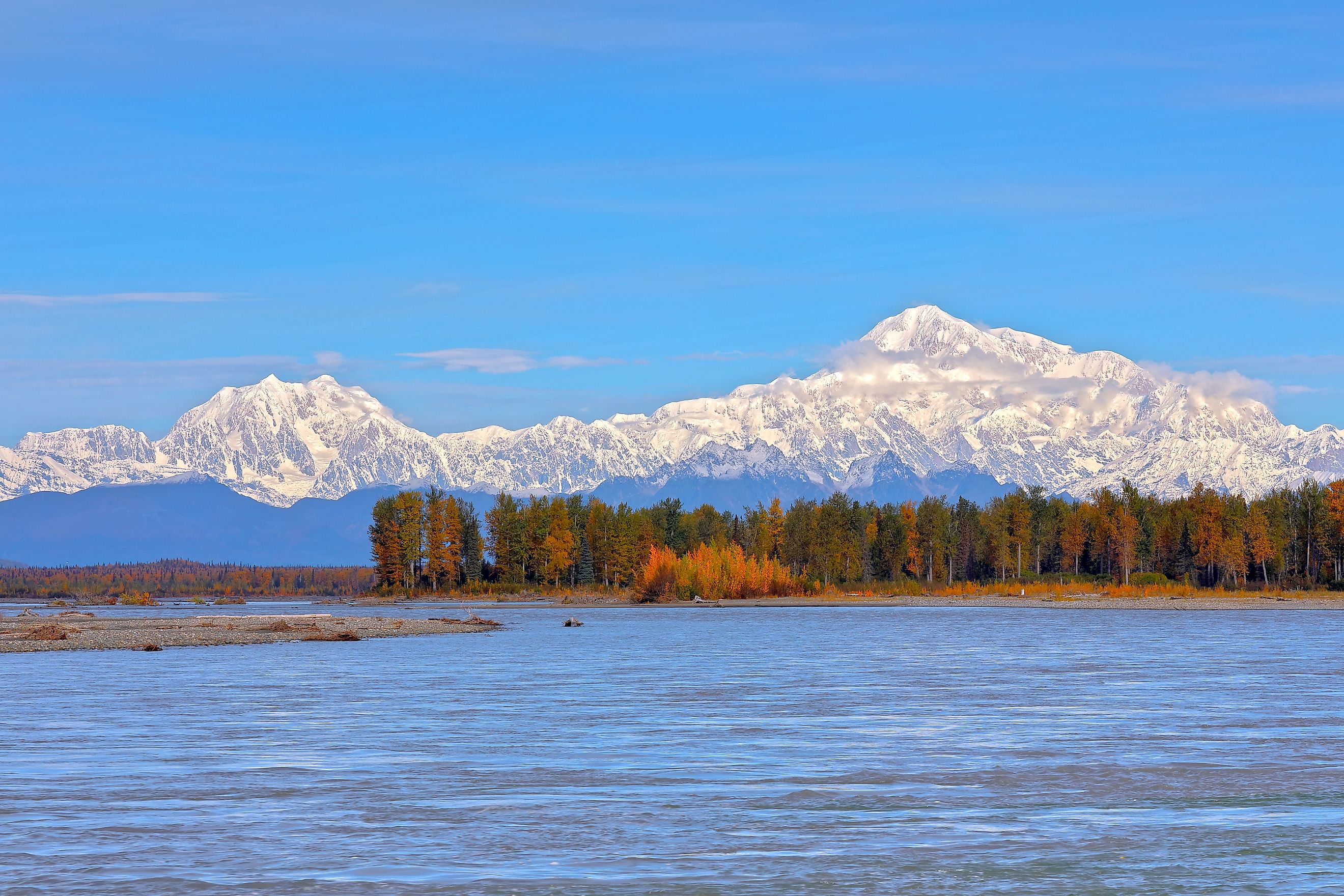 Susitna River and Denali, Talkeetna, Alaska. 