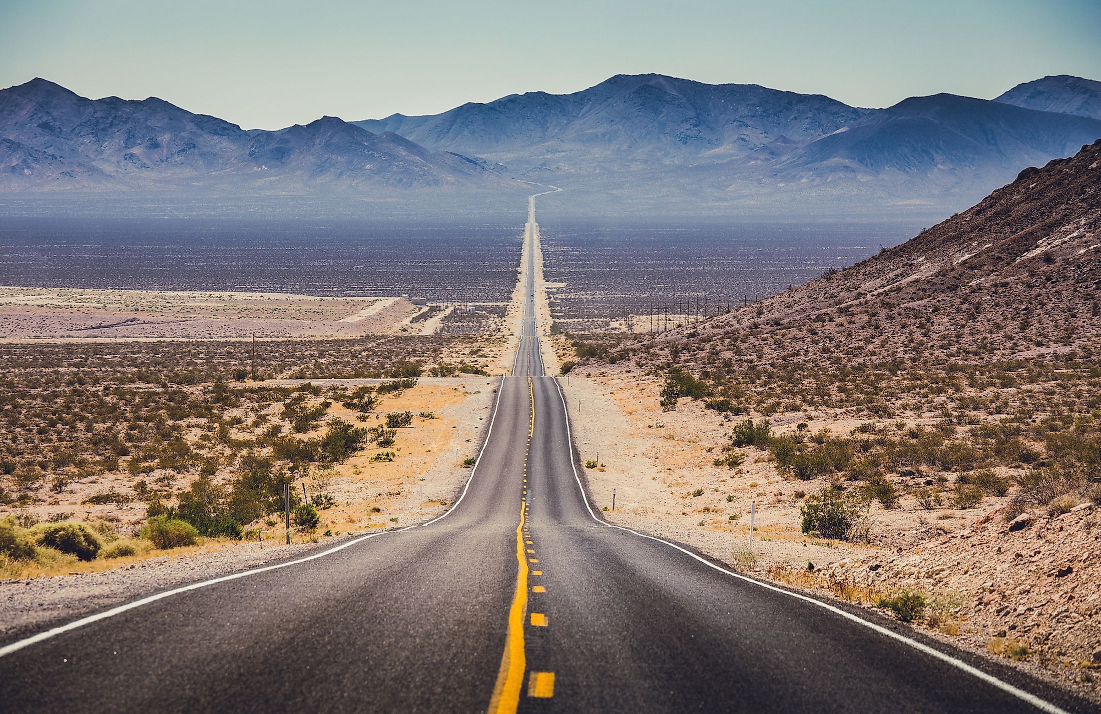 Road through desert.