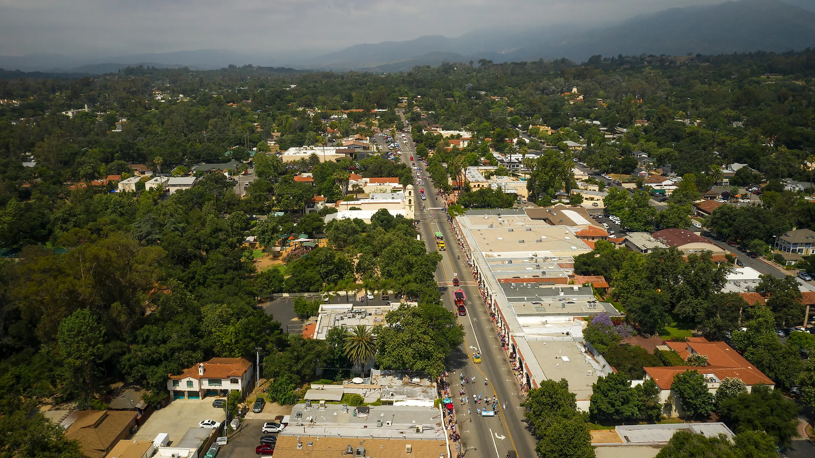 Aerial view of Ojai, California. Editorial credit: Joseph Sohm / Shutterstock.com.