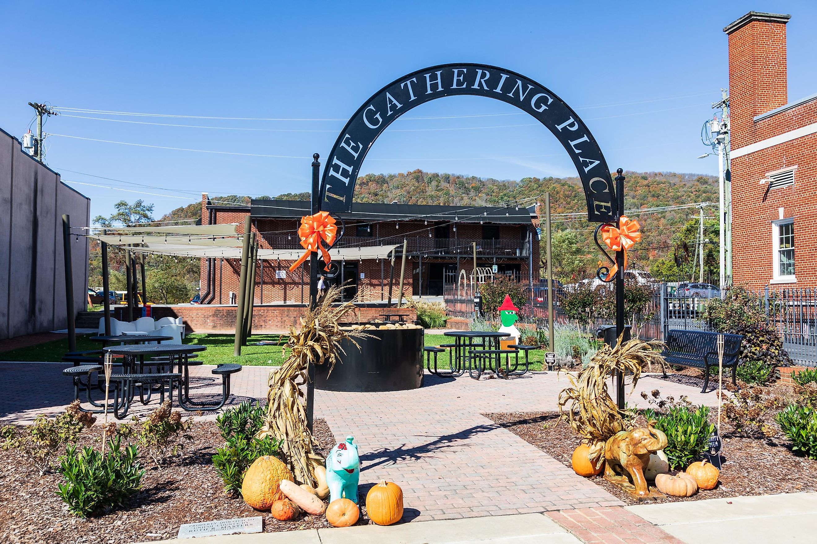 Public space in downtown Erwin, Tennessee