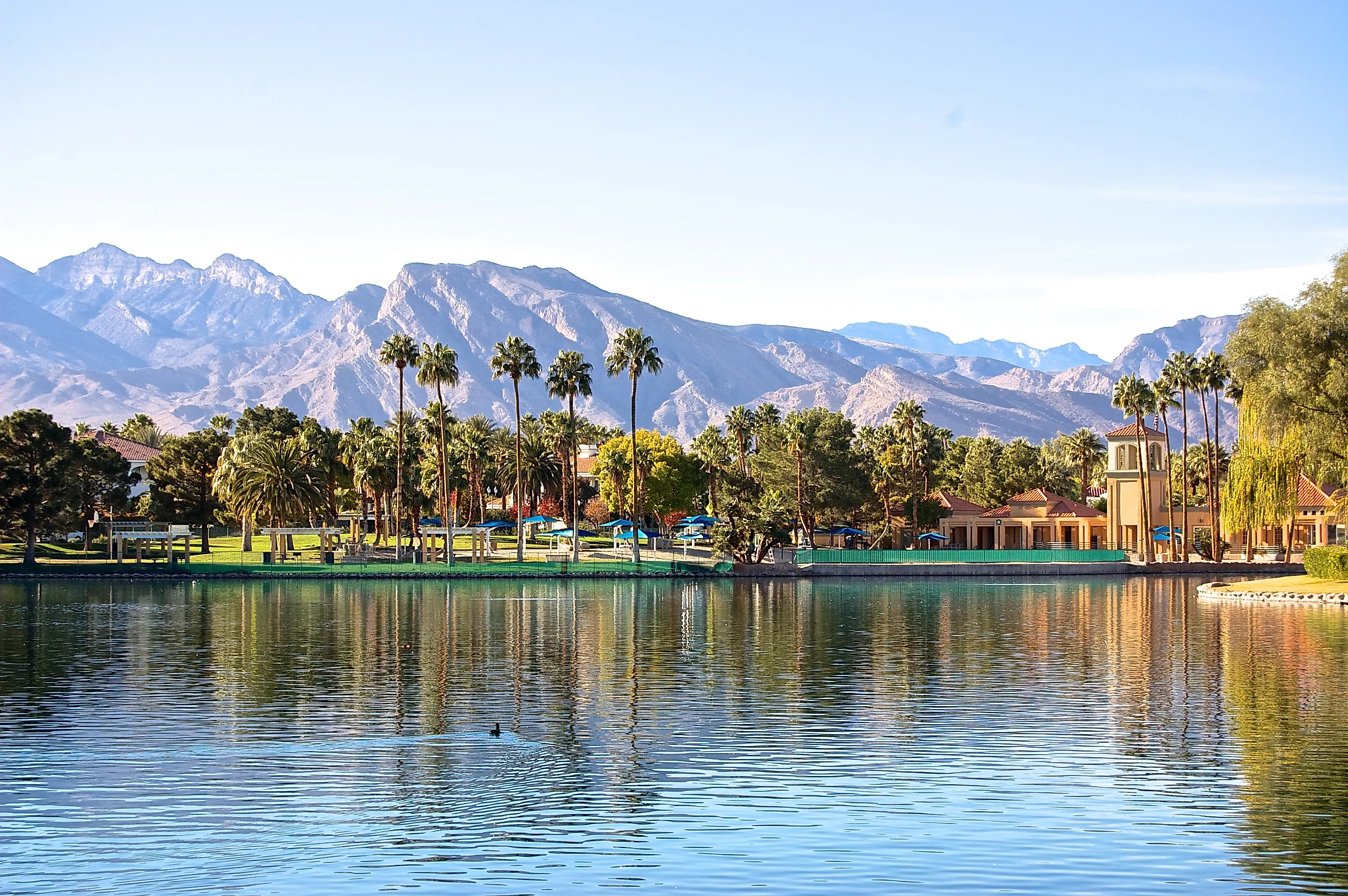 Lake at Desert Shores, Las Vegas, Nevada.