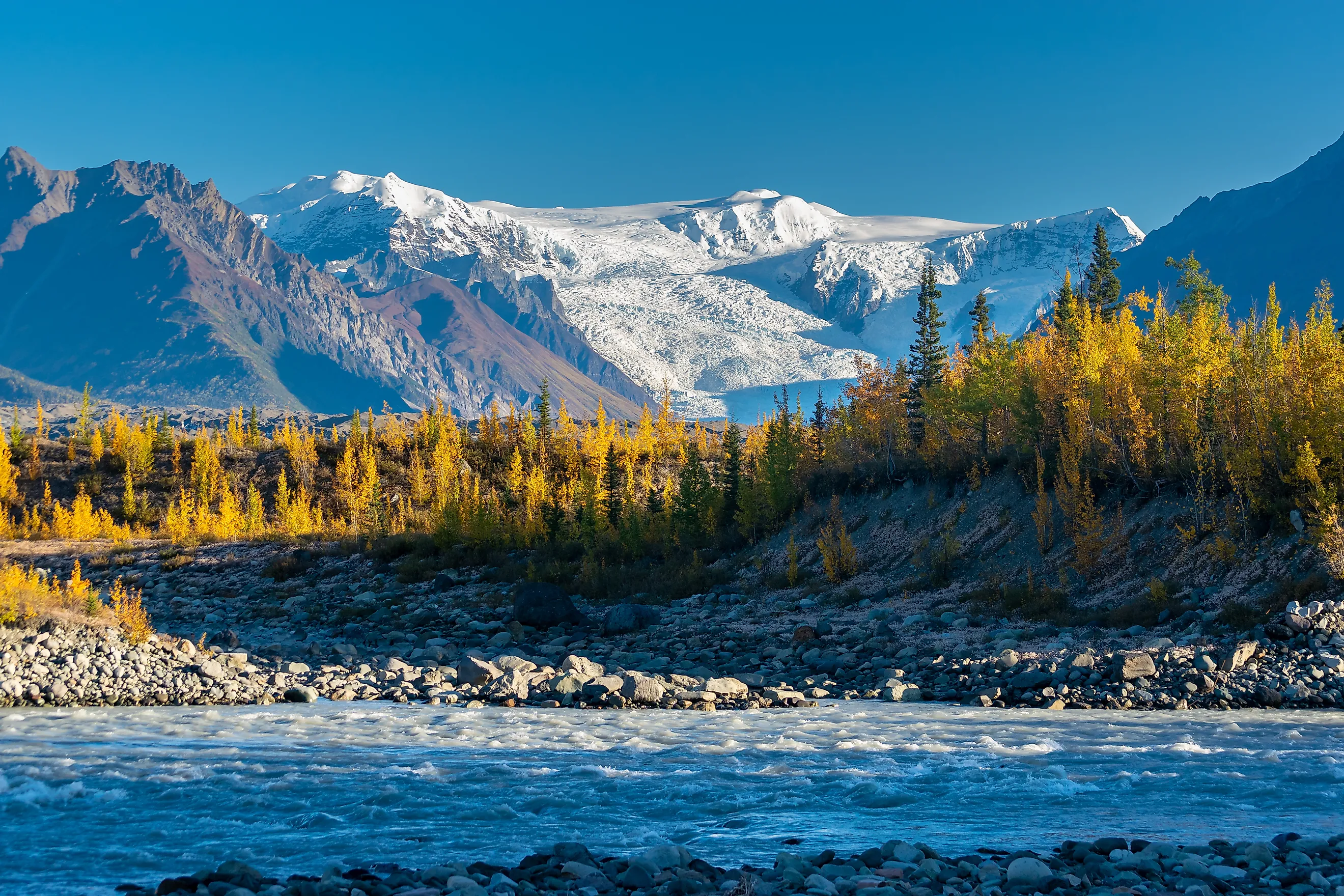 Landscape of the Wrangell st. Elias National park, McCarthy, Alaska. 