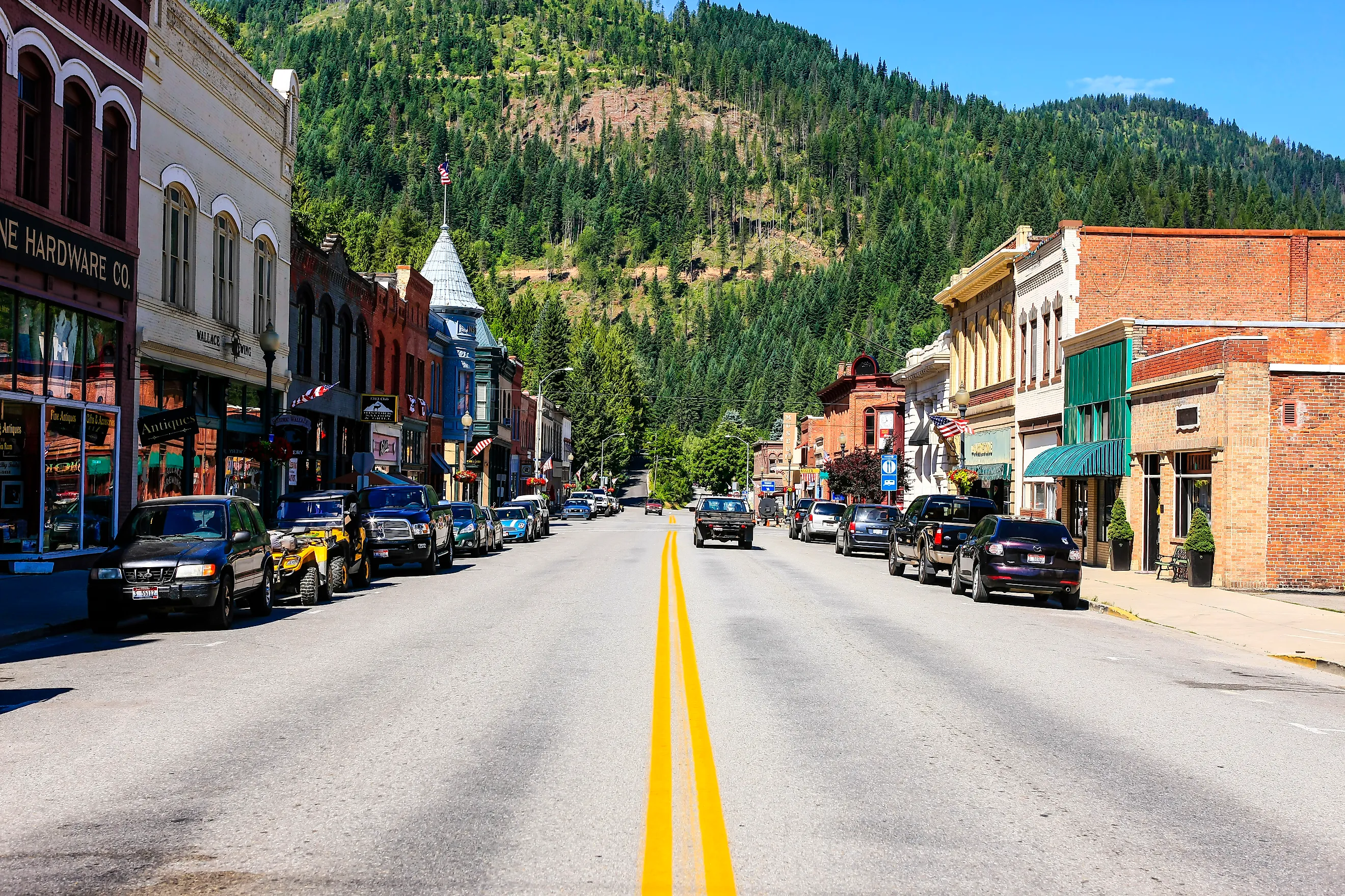 Wallace, ID: The city of Wallace in the Silver Valley mining district of Idaho, via csfotoimages on iStock.com