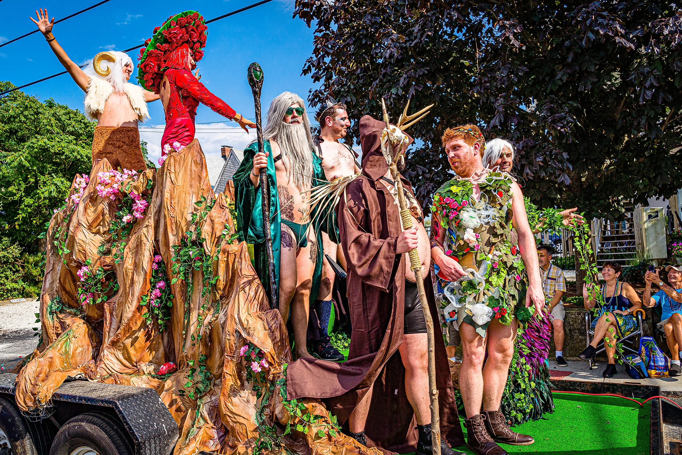Carnival parade in Provincetown, Massachusetts. Editorial credit: Vadim 777 / Shutterstock.com.