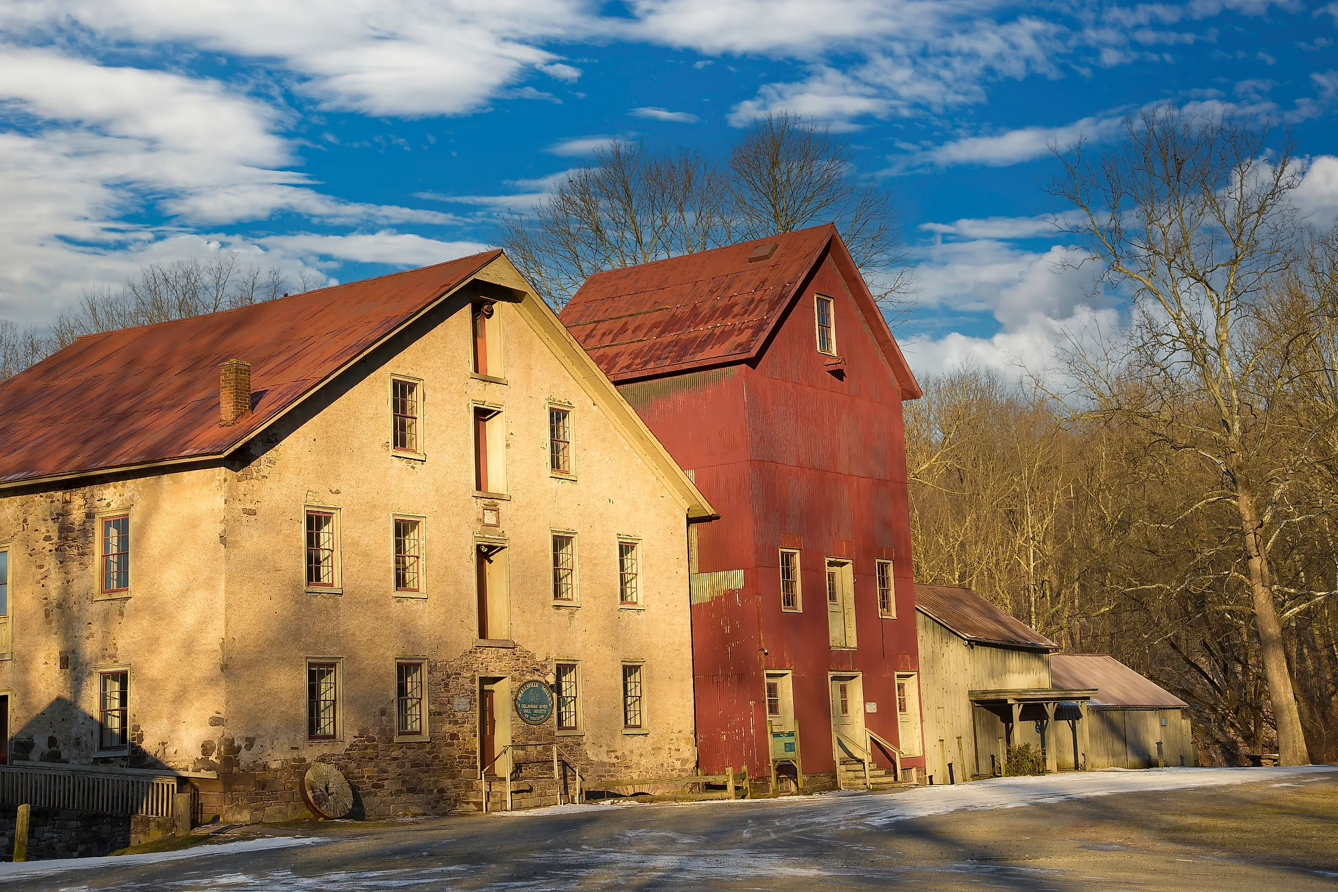 Prallsville Mills in Stockton, New Jersey. Editorial credit: Bob Pool / Shutterstock.com.
