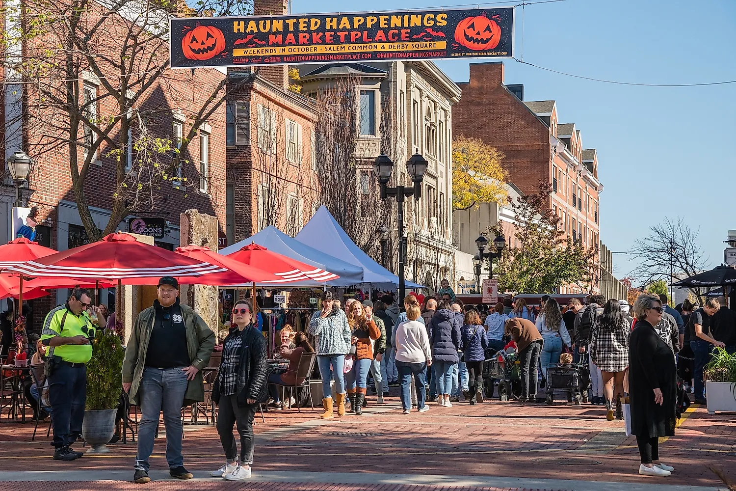 The Haunted Happenings Marketplace in Salem, Massachusetts. Heidi Besen / Shutterstock.com