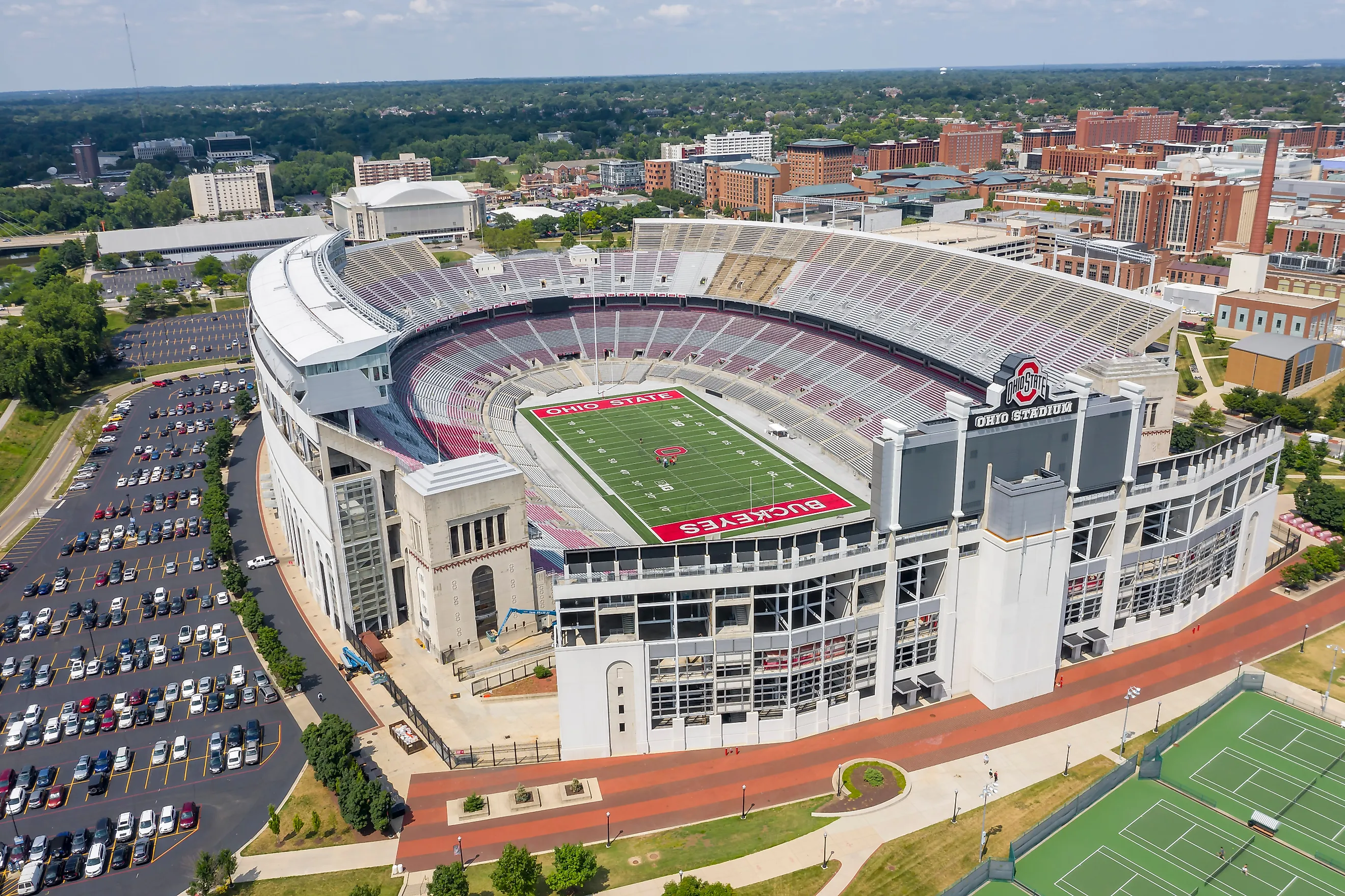 : Aerial view of Ohio Stadium. Editorial credit: Grindstone Media Group / Shutterstock.com