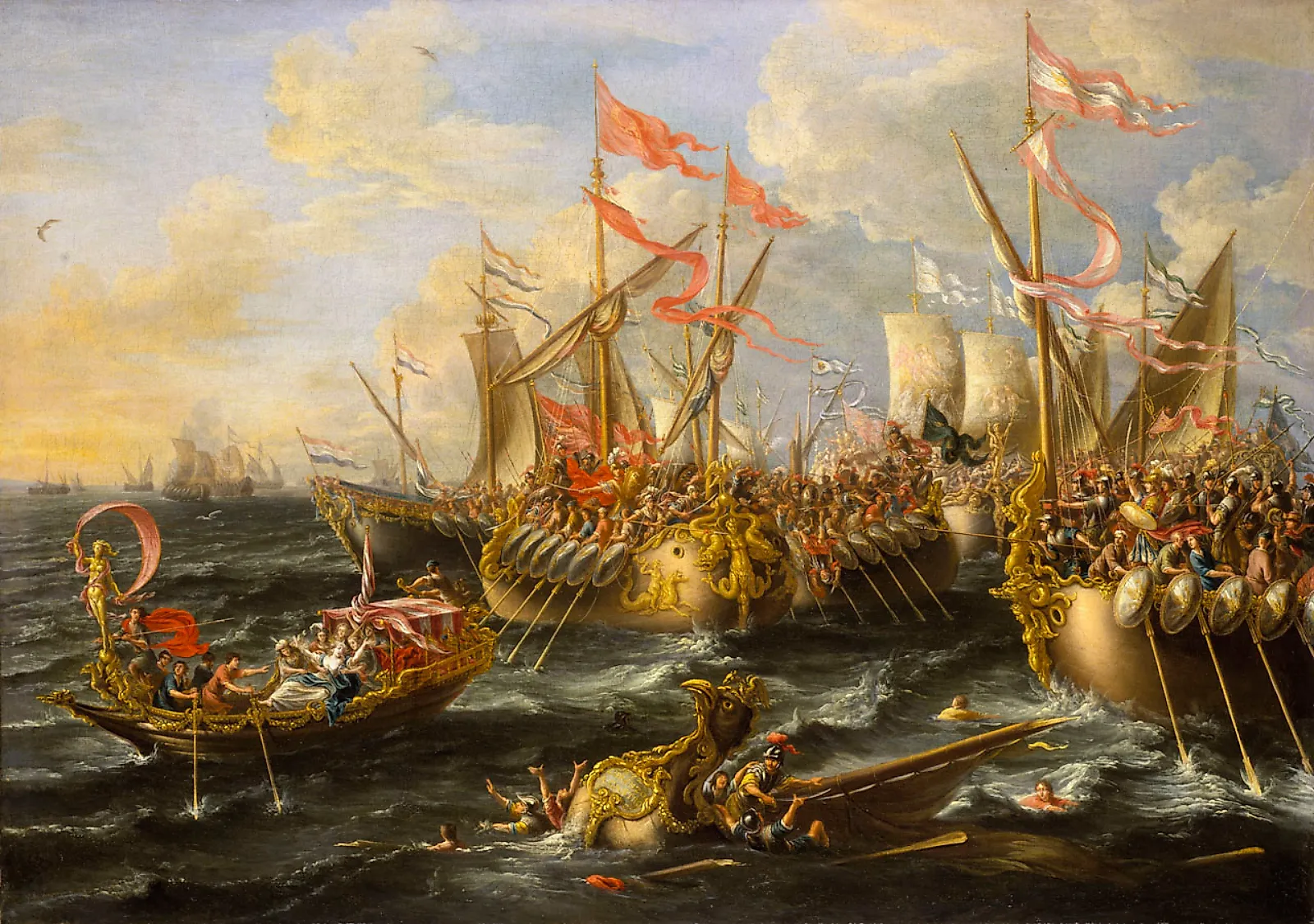 Castro depiction of the Battle of Actium. 