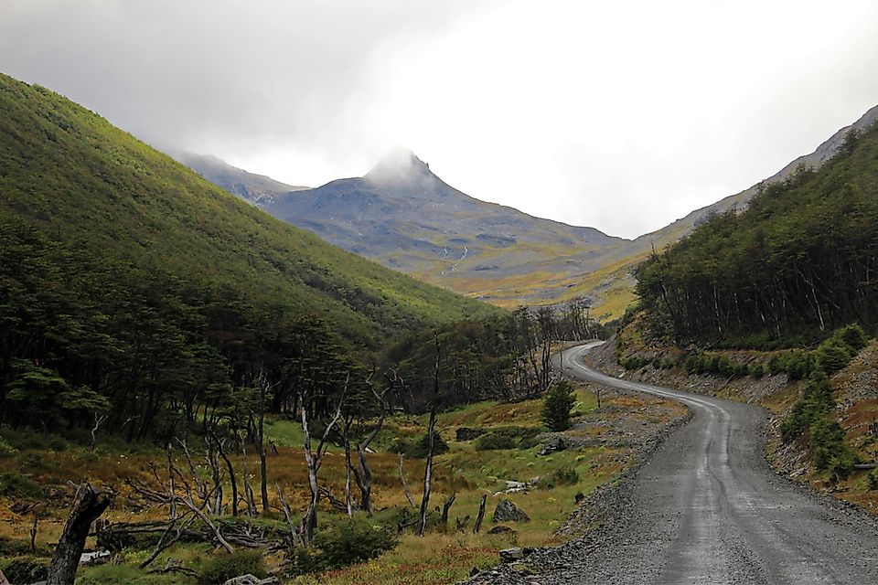 The road to Puerto Williams, Chile.