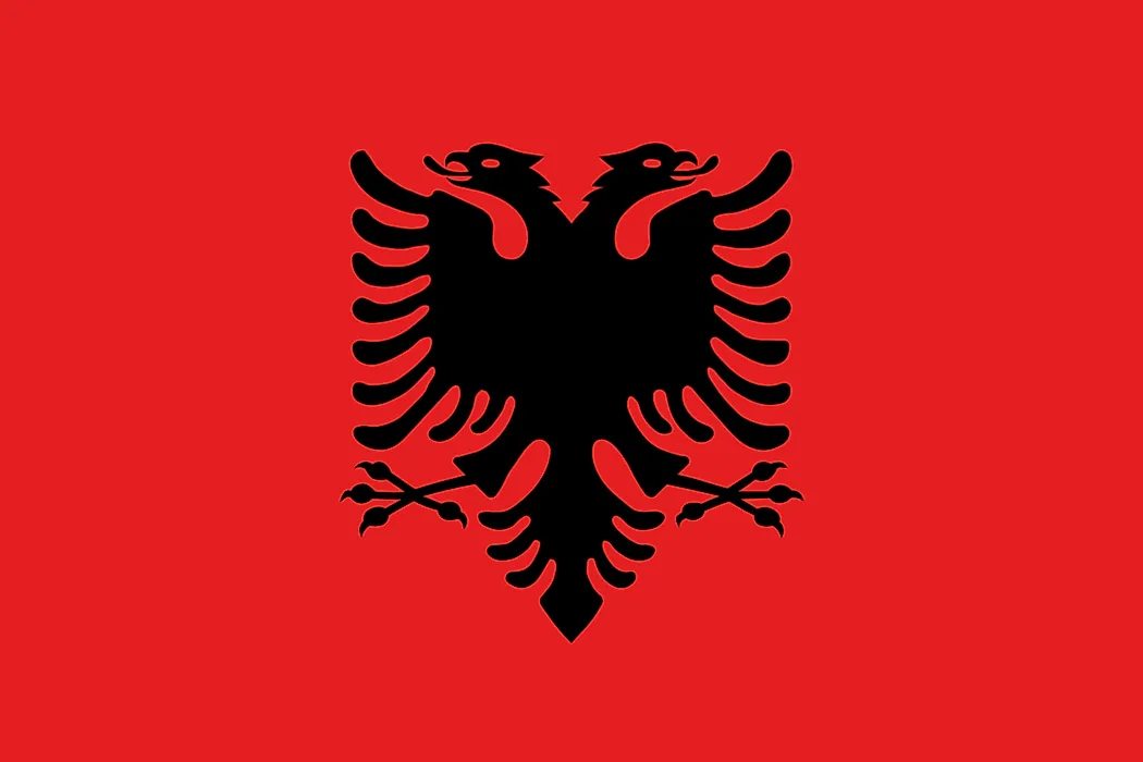 The double-headed eagle is featured on the flag of Albania.