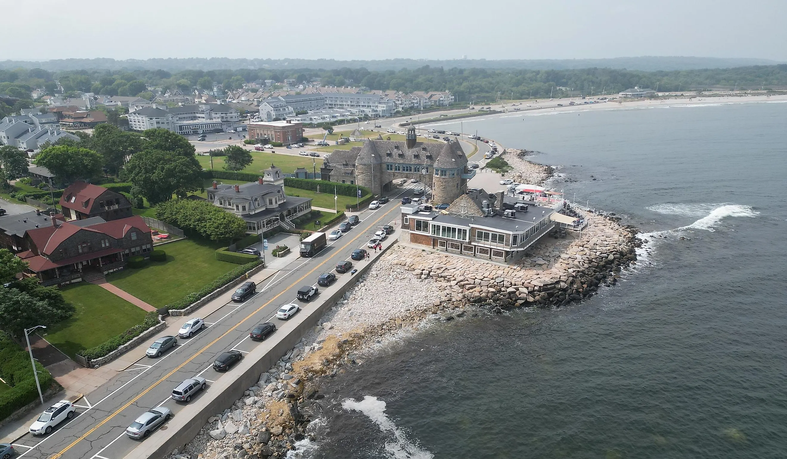 Drone over Narragansett, Rhode Island.