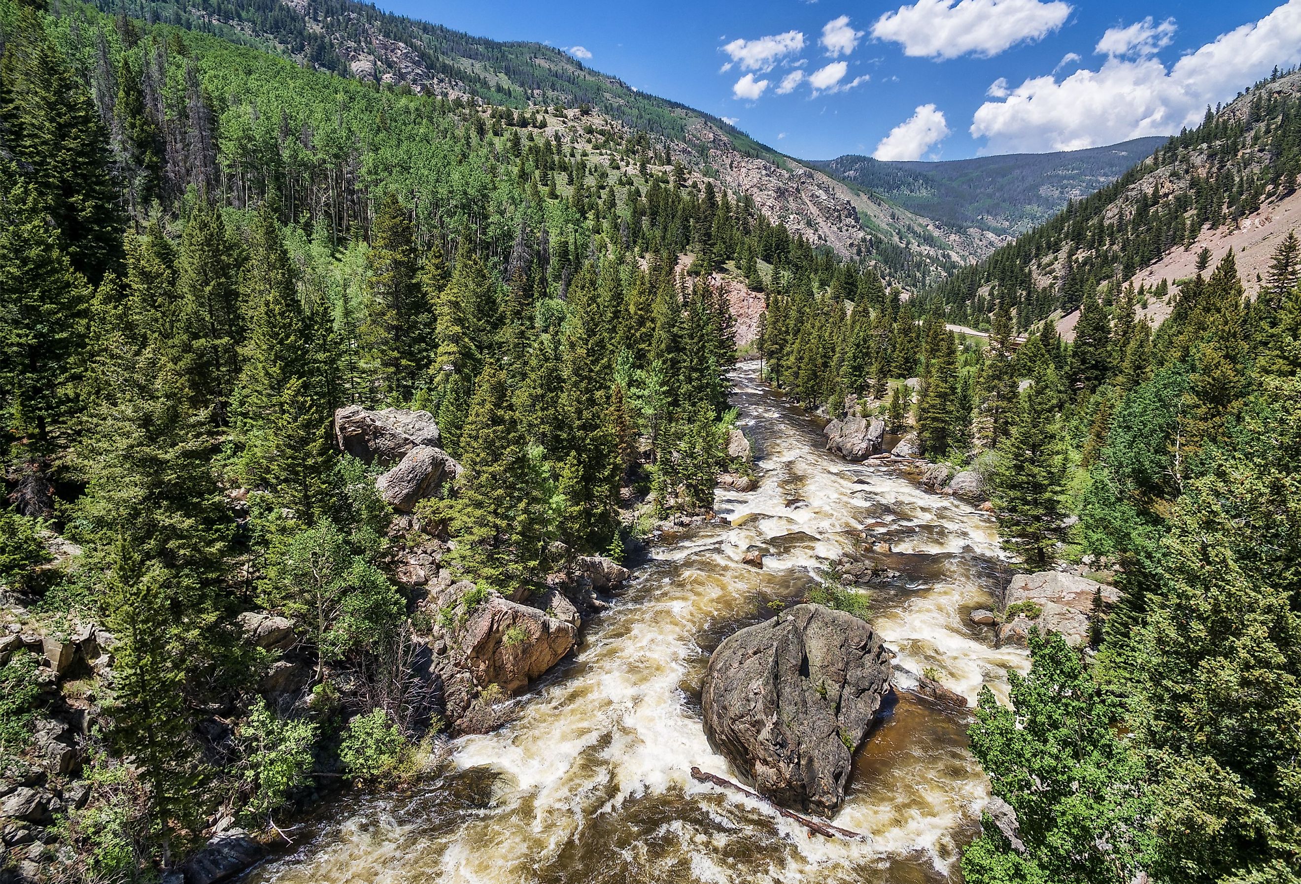 Cache la Poudre River below Poudre Falls, Colorado.