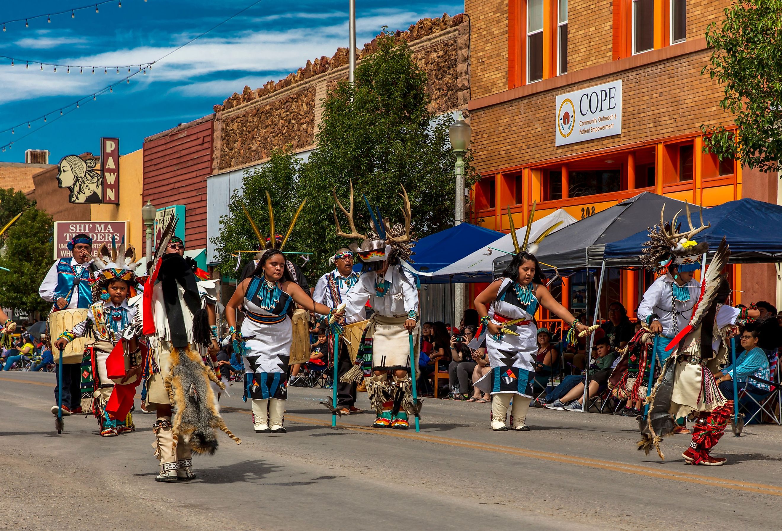 Native Americans and Navajo at 98th Gallup Inter-tribal Indian Ceremonial, New Mexico. Image credit Joseph Sohm via Shutterstock