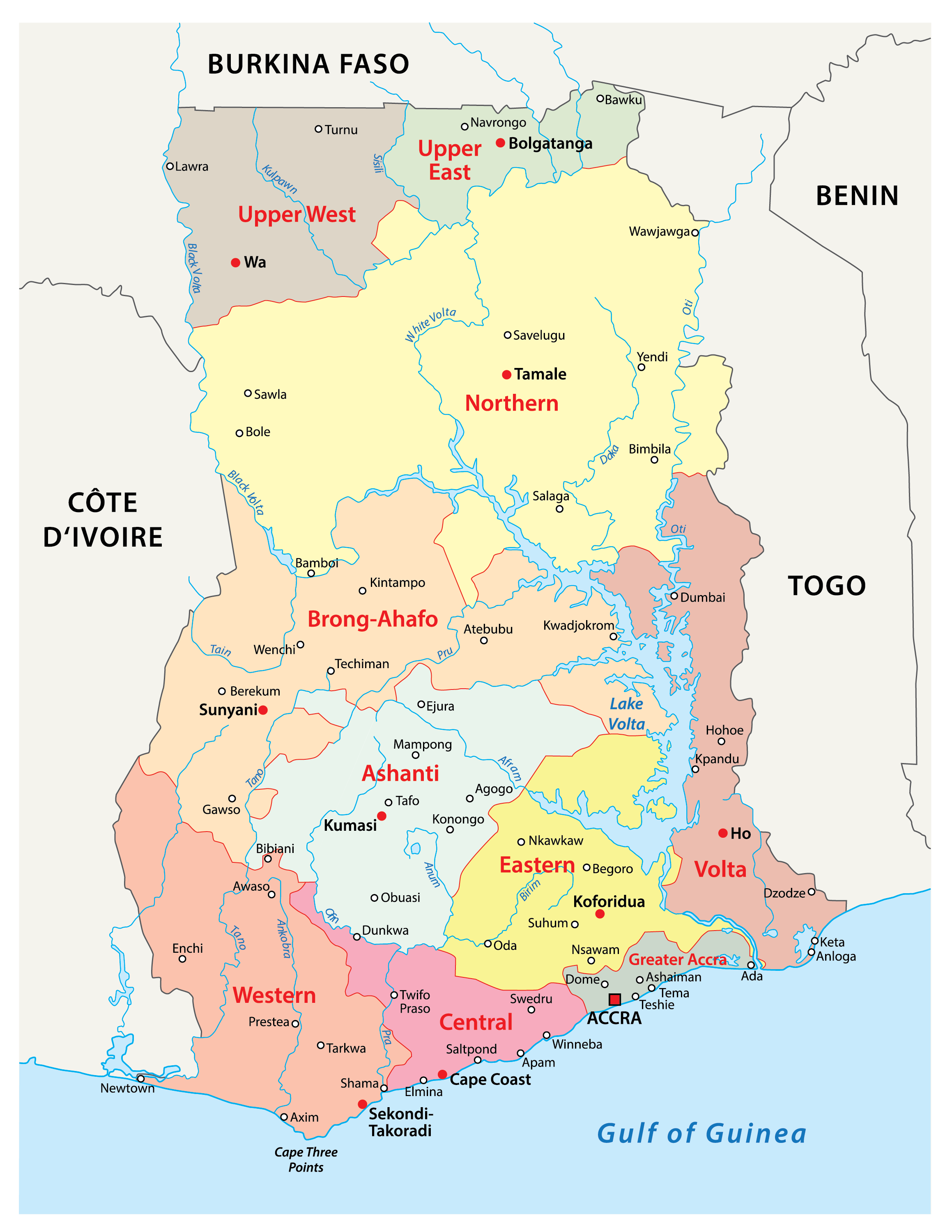 Ghana Maps Facts World Atlas
