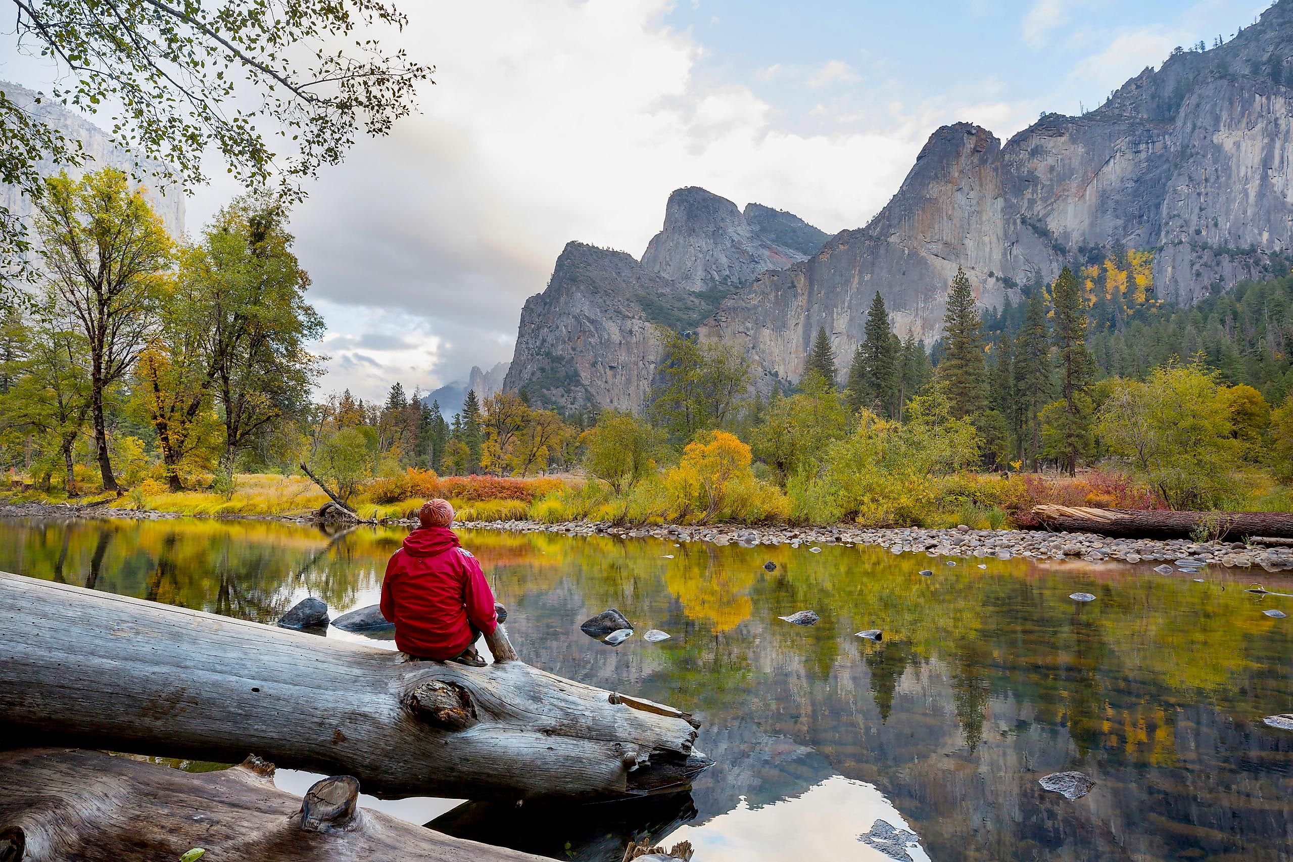 The gorgeous fall landscape in Yosemite National Park, California.