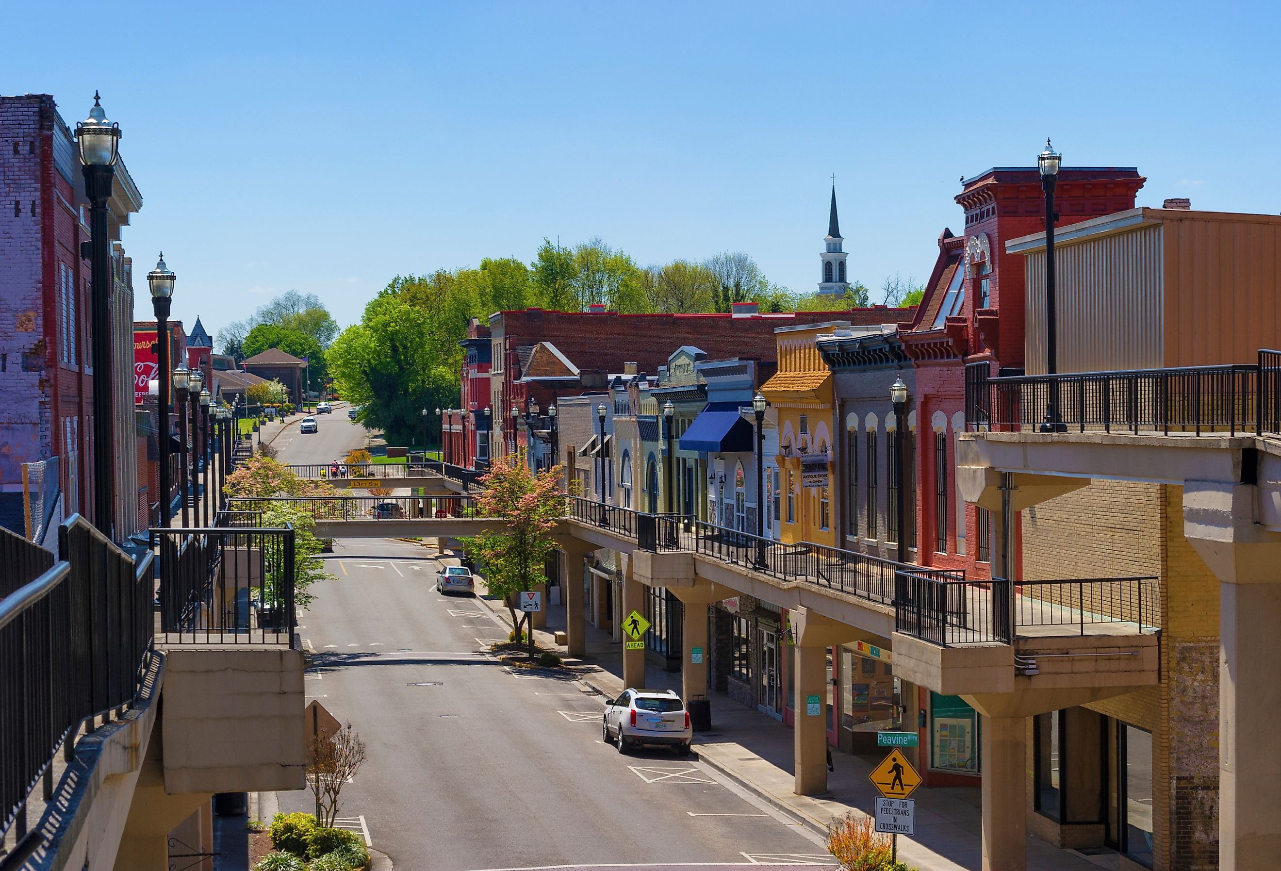 Overlooking the historic district of Morristown,Tennessee.