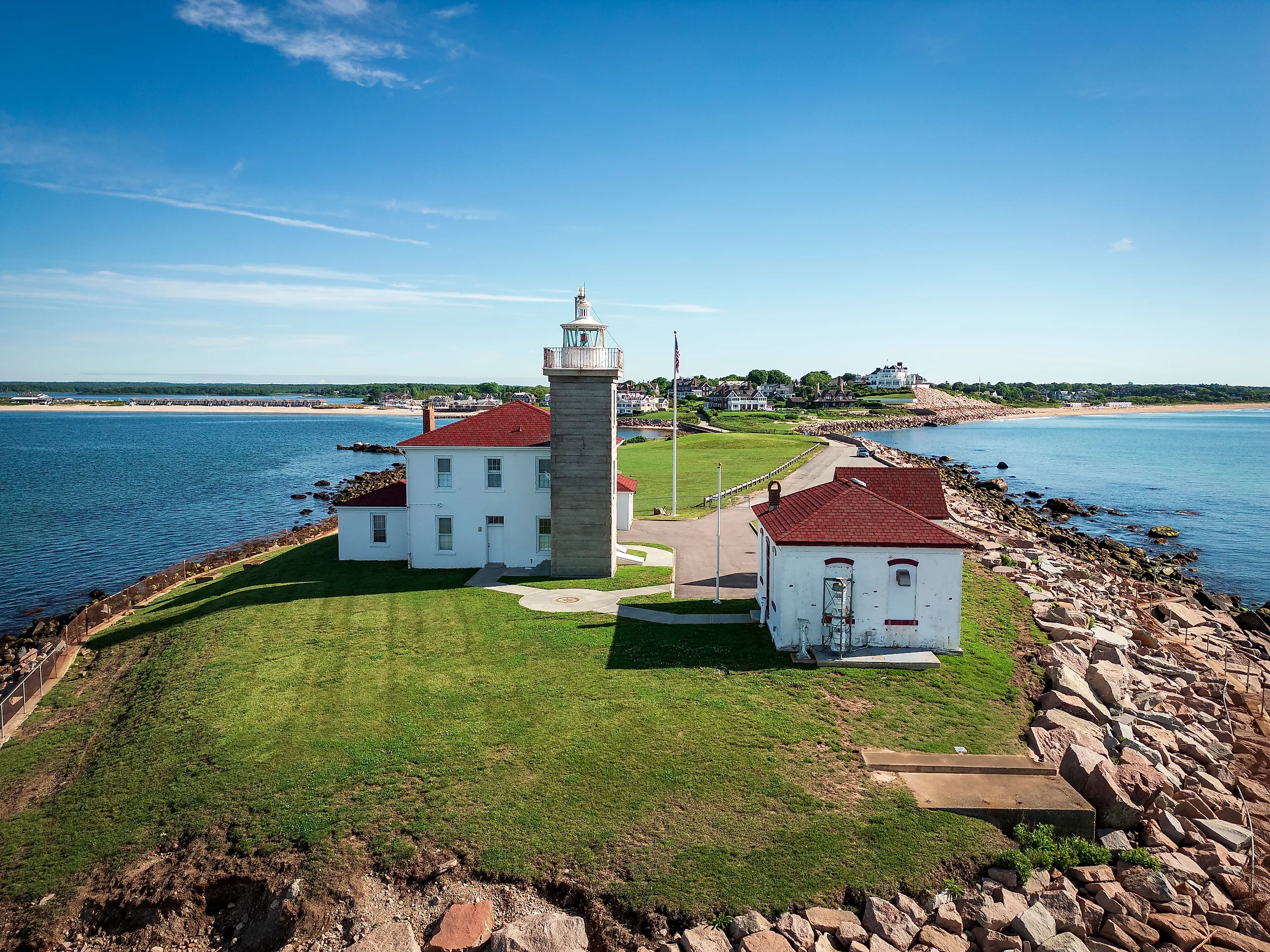 Watch Hill Lighthouse in Westerly, Rhode Island.