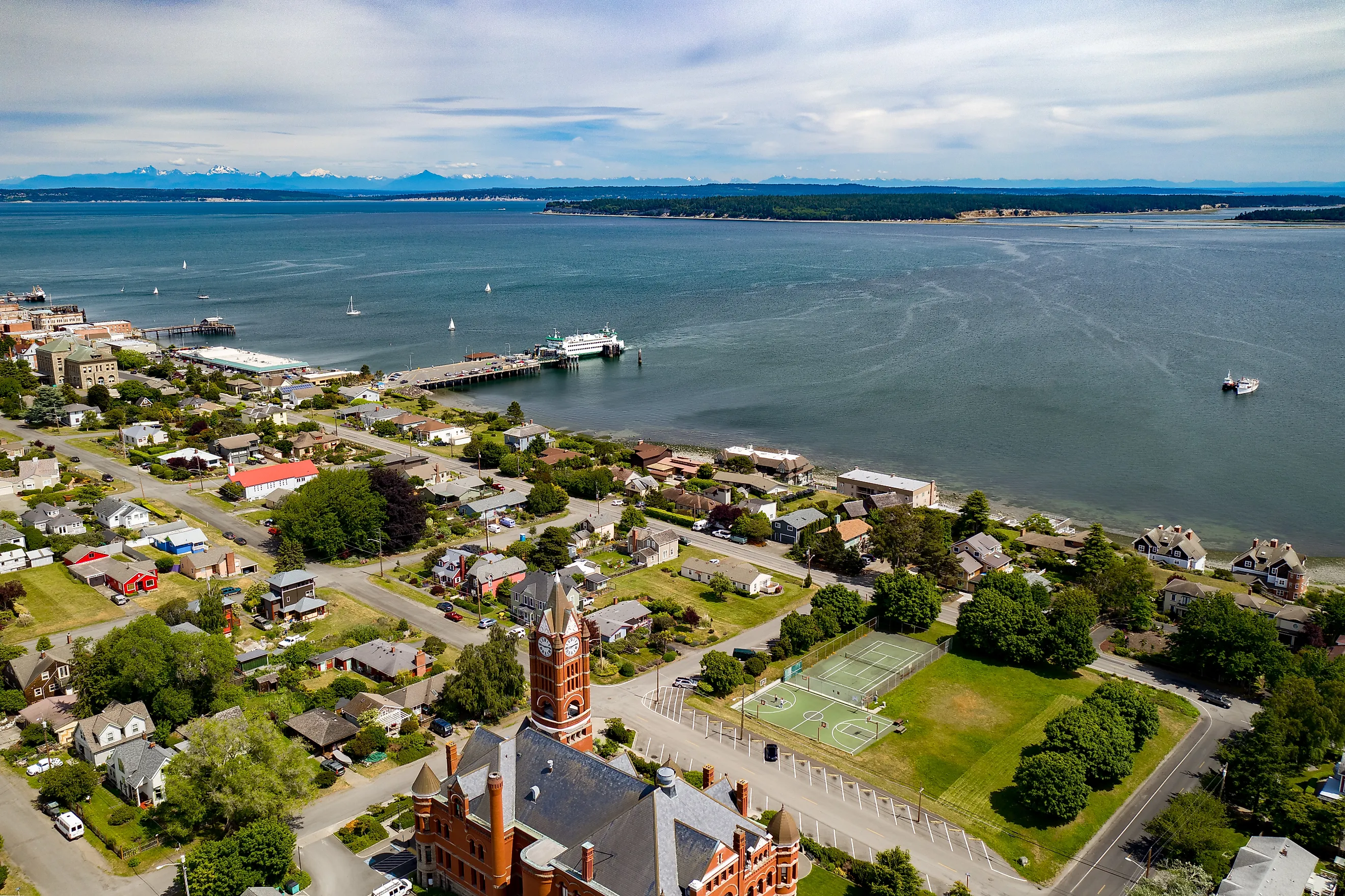 Aerial view of Port Townsend, Washington.