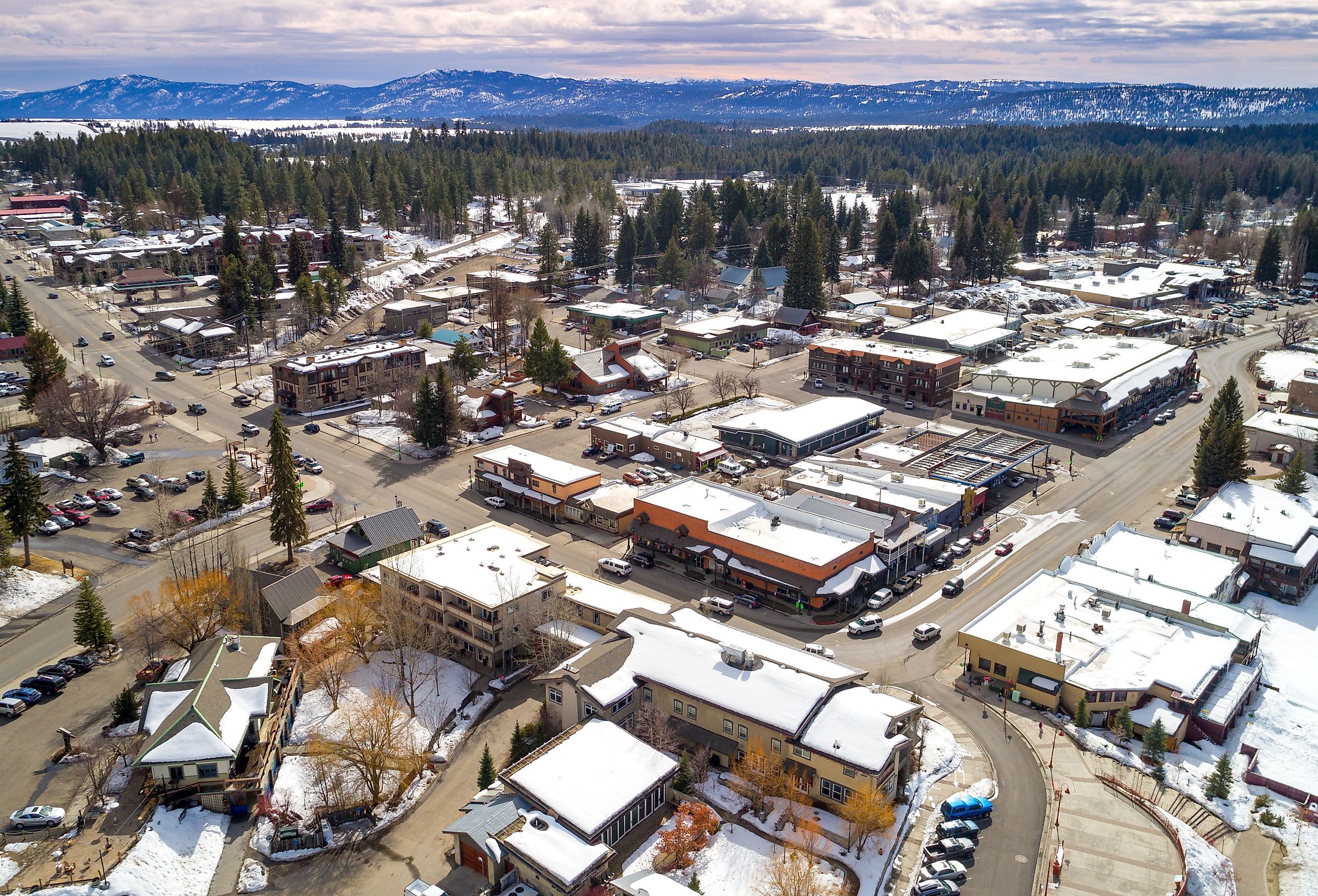 Little mountain town of McCall Idaho in winter. Image credit Charles Knowles via Shutterstock