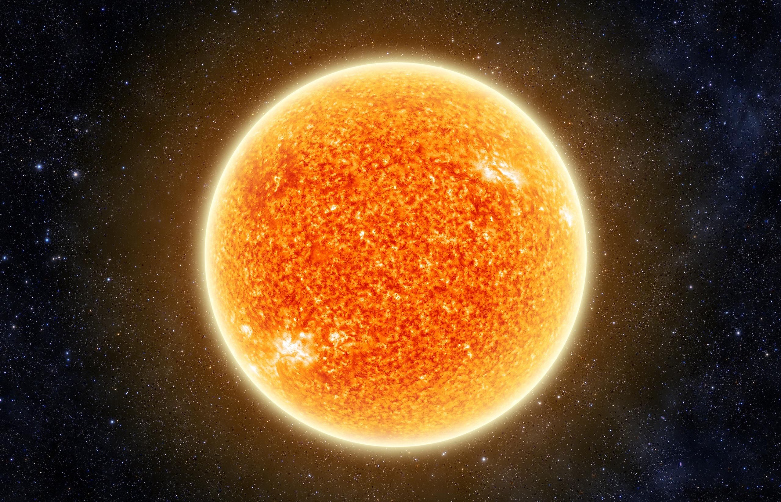 The Sun in space.