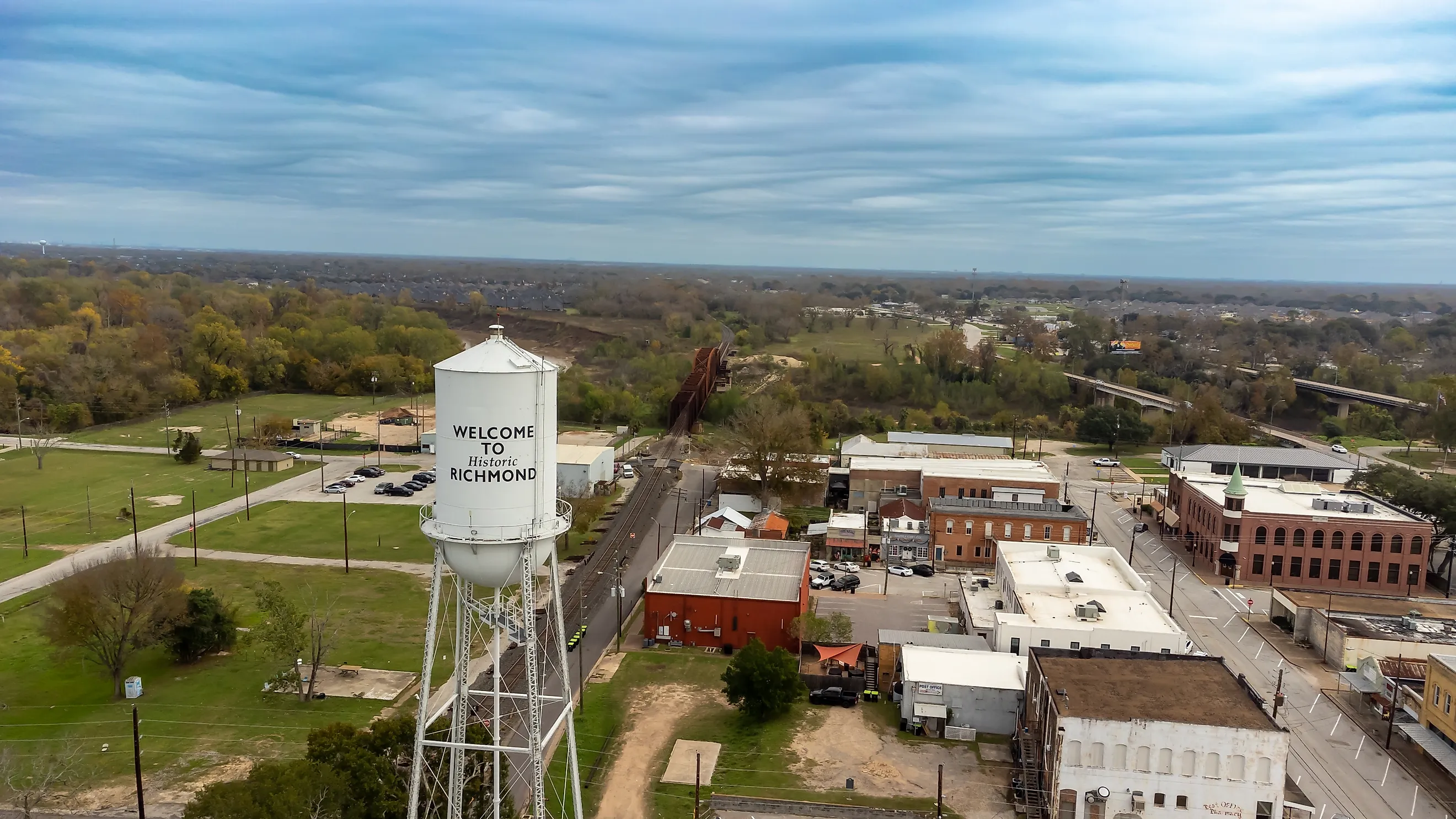 The downtown area of historic Richmond, Texas.