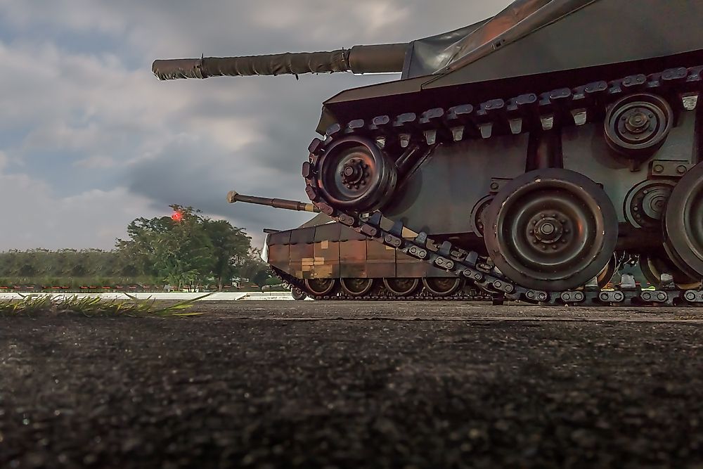 Military tanks were a common sight in the time of the Saur Revolution.