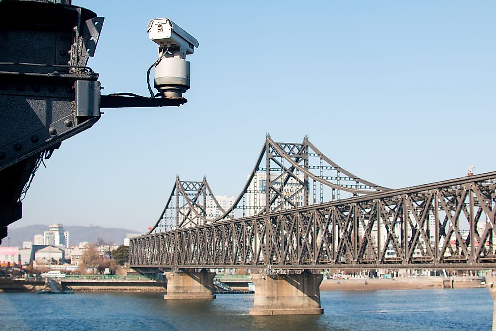The Friendship Bridge at the China-North Korea border.