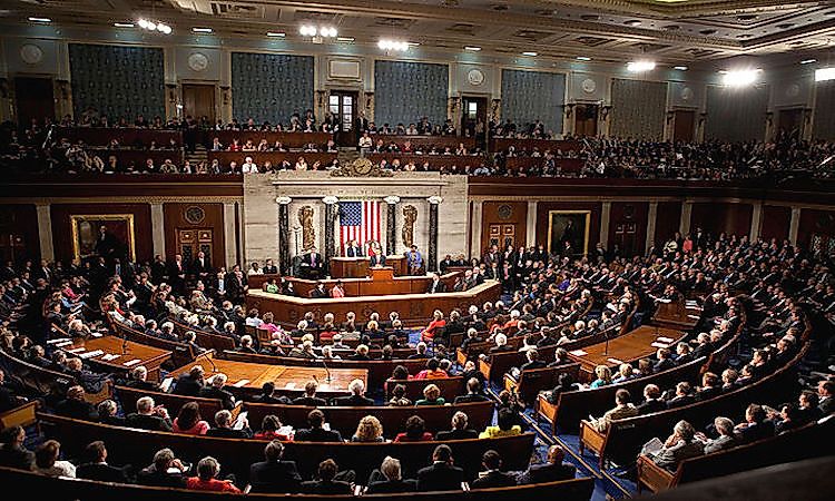 President Barack Obama speaks to a joint session of Congress regarding health care reform.