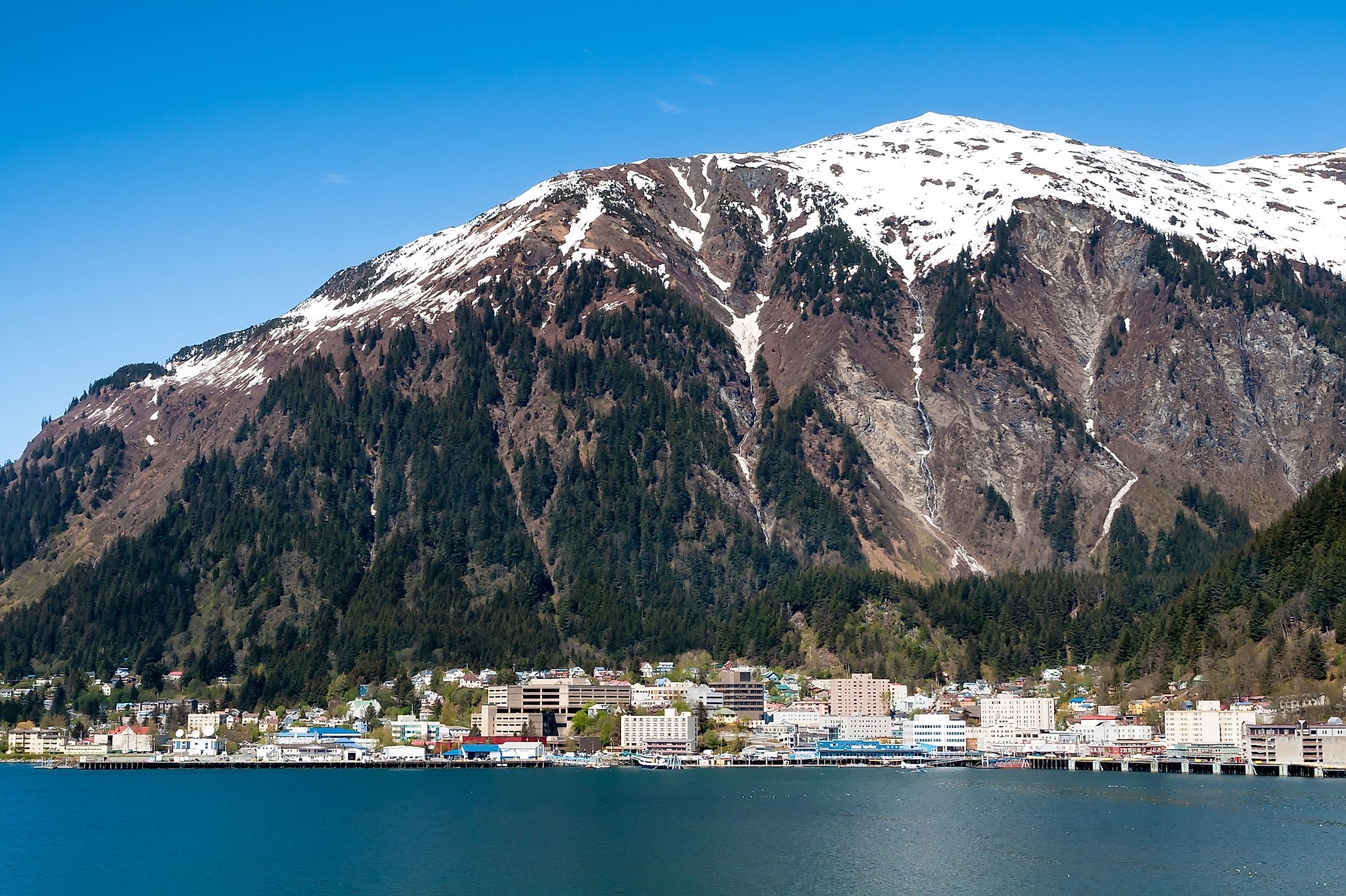 Mount Juneau and the city of Juneau, capital city of Alaska.