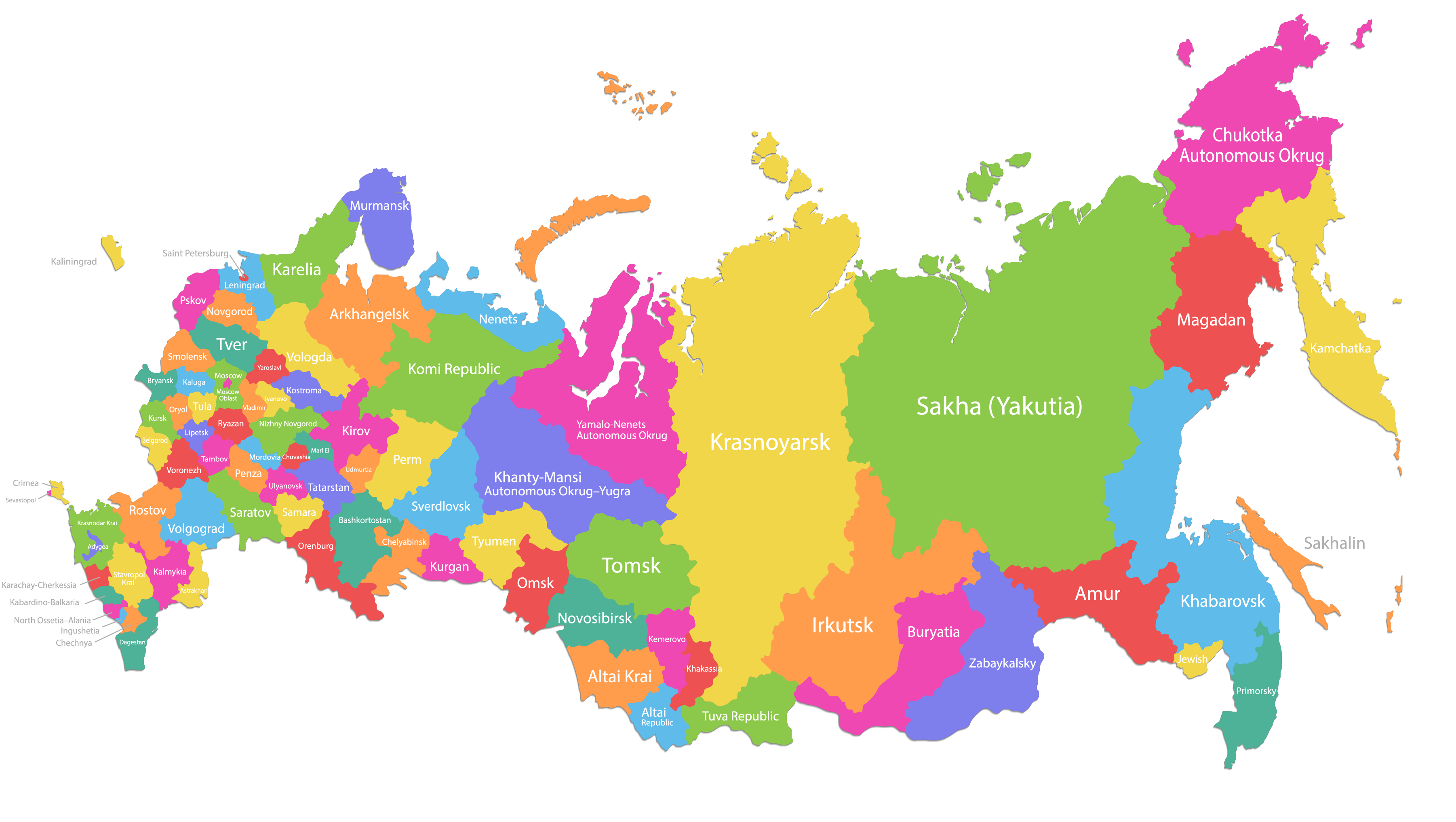 map of russia