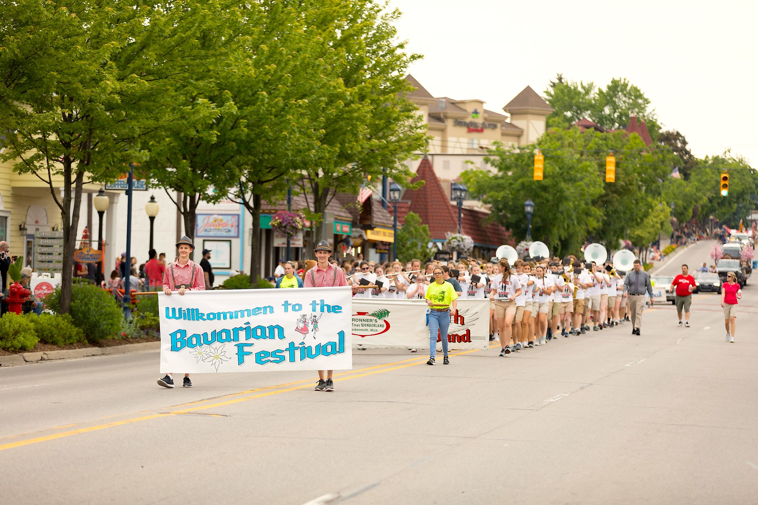 Bavarian Festival celebrations at Frankenmuth, Michigan. Editorial credit: Roberto Galan / Shutterstock.com.