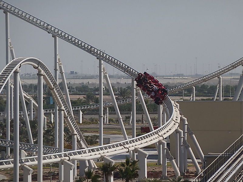 Formula Rossa that achieves an astonishing speed of 149.1mph (239km/h) and was built by Intamin.